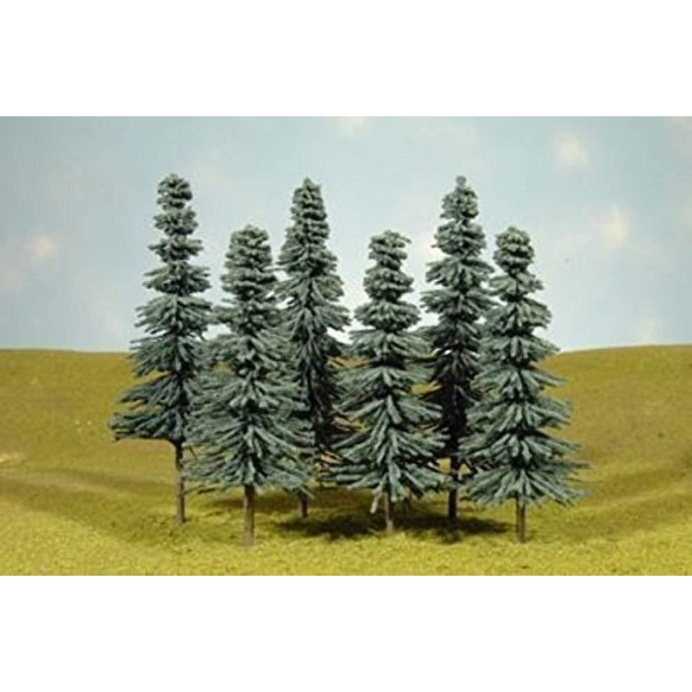 Bachmann Industries Scene Scapes Trees 5""- 6"" Blue Spruce Trees Train (6 Per Box)