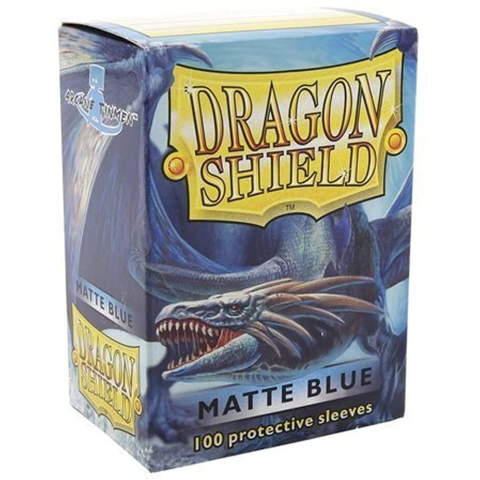 Dragon Shield Matte Blue 100 Deck Protective Sleeves In Box, Standard Size For Magic The Gathering (66X91Mm)