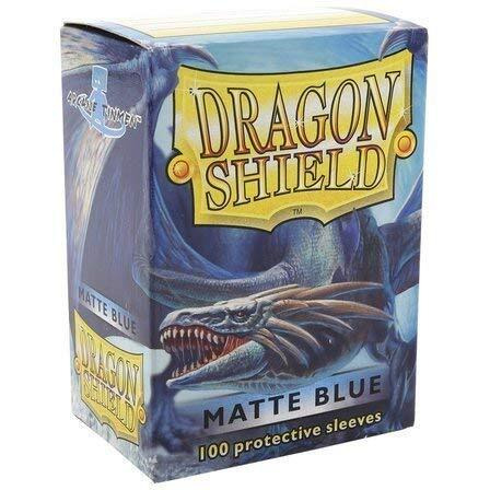 Dragon Shield Matte Blue 100 Deck Protective Sleeves In Box, Standard Size For Magic The Gathering (66X91Mm)