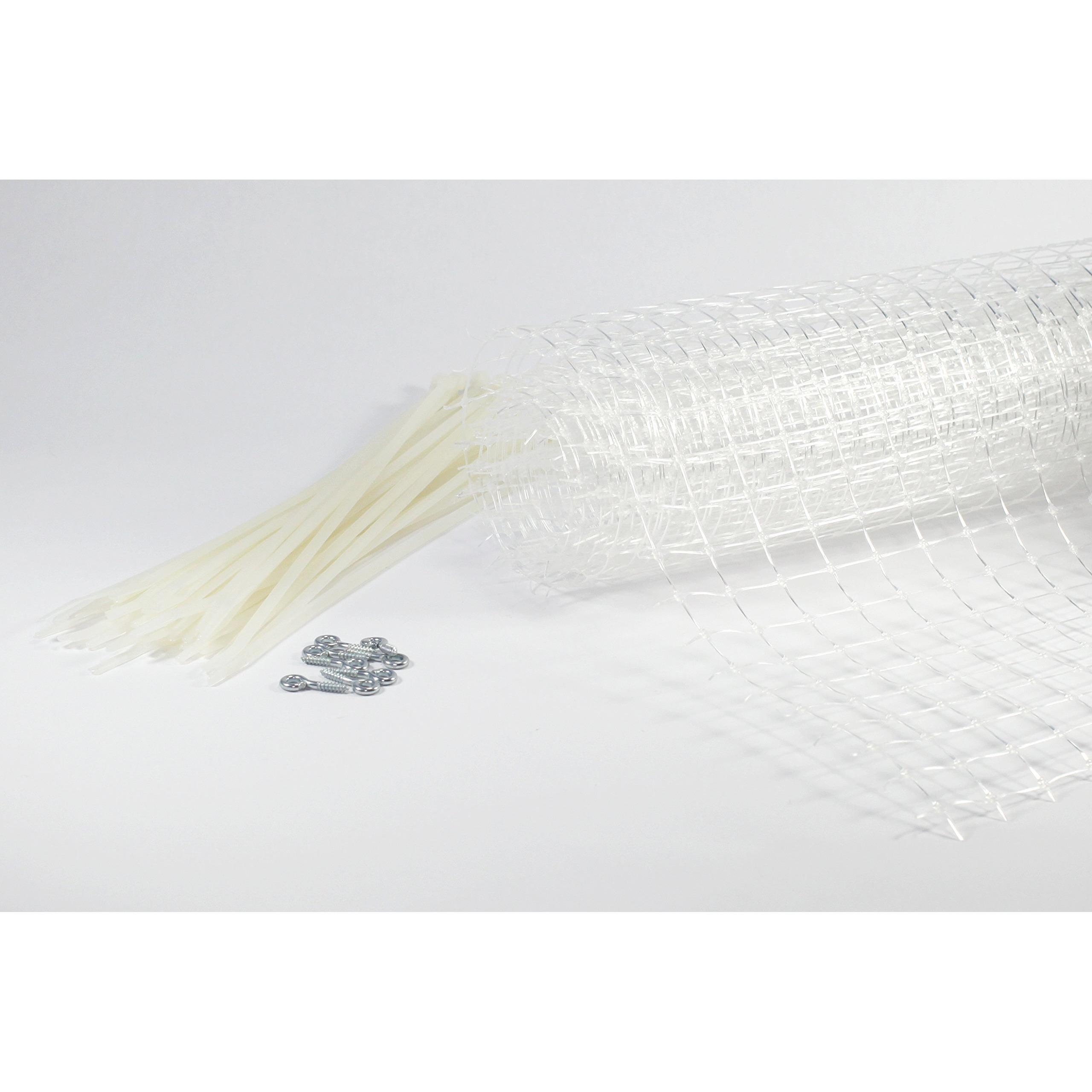Kidkusion Deck Guard | Made In Usa | 16' L X 38"" H | Clear | Outdoor Balcony And Stairway Deck Rail Safety Net | Child Safety Pet Safety Toy Safety, 4500