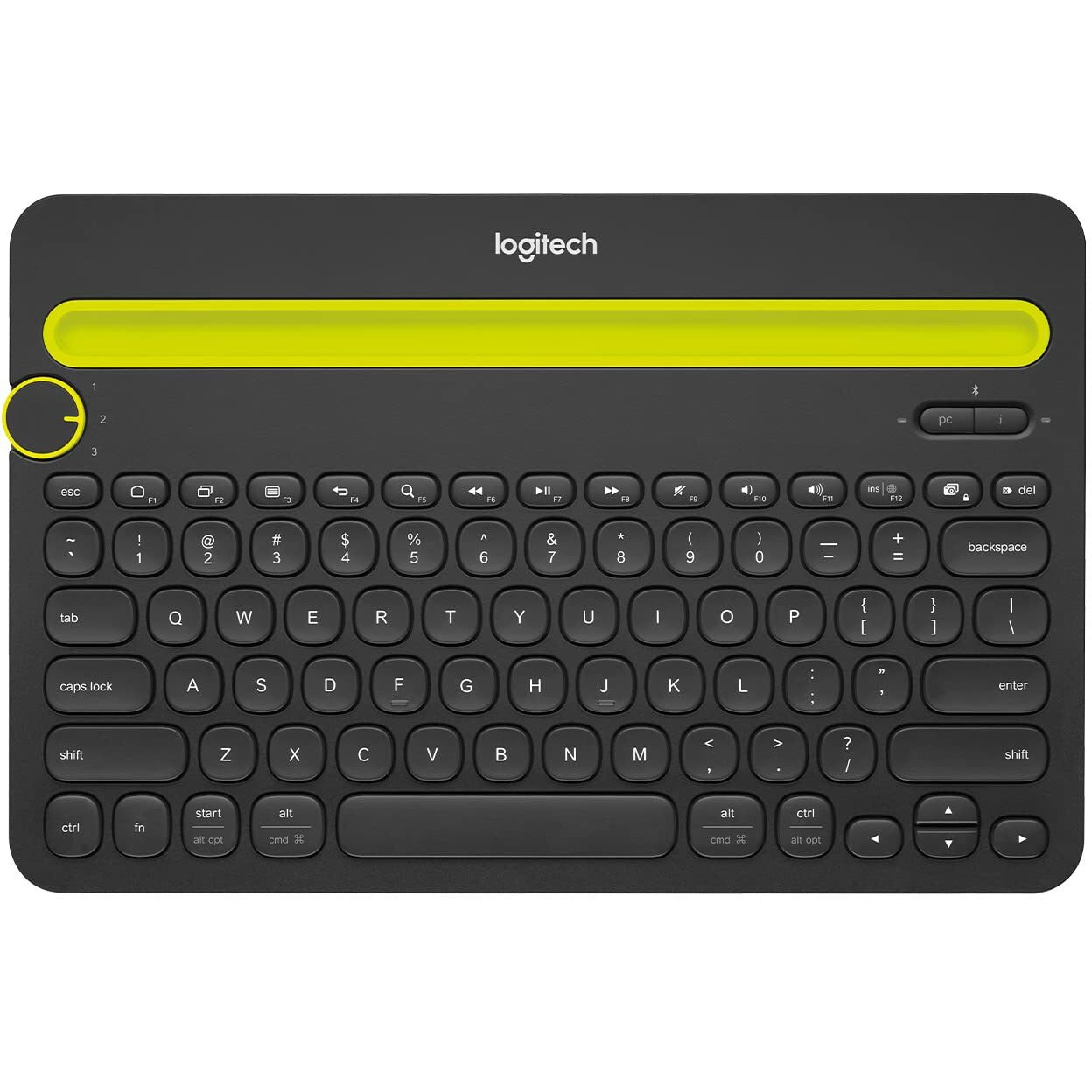Logitech K480 Wireless Multi-Device Keyboard For Windows, Macos, Ipados, Android Or Chrome Os, Bluetooth, Compact, Compatible With Pc, Mac, Laptop, Smartphone, Tablet - Black