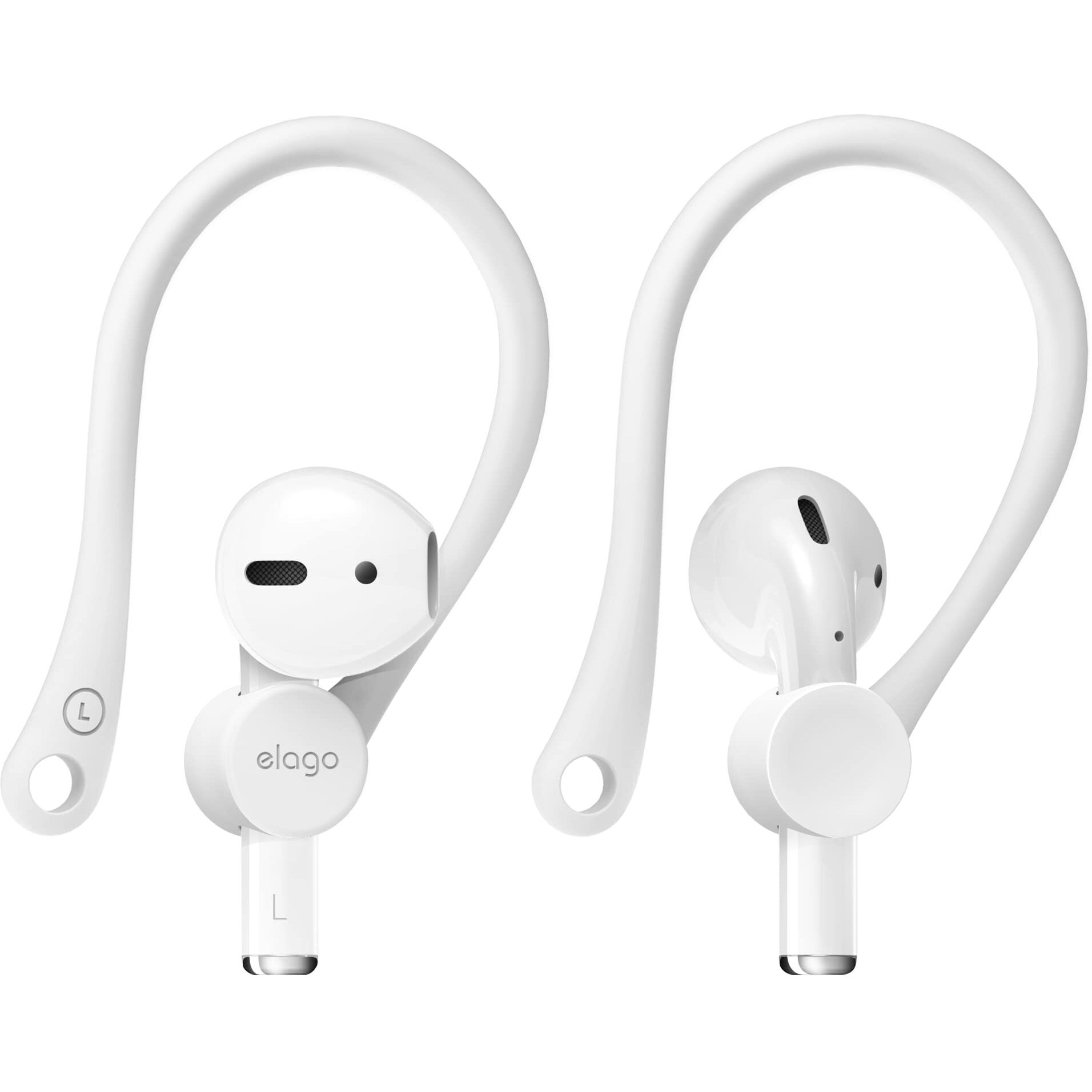Elago Earhooks Compatible With Airpods 3, Compatible With Airpods Pro, Compatible With Airpods 2, 1 - Perfect For Outdoor Activities, Long-Lasting Comfort (White)