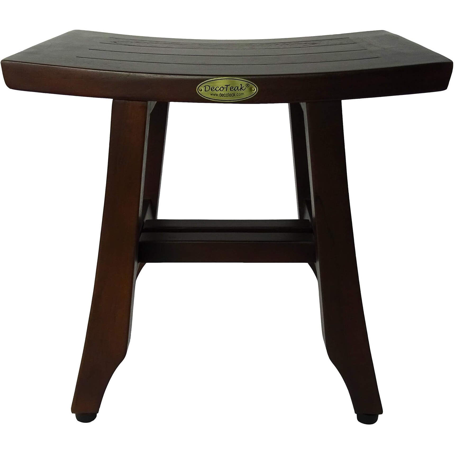 Decoteak, Satori, 14"", Teak Shower Stool, Teak Shaving Stool, Teak Shaving Shower Foot Rest, Shaving Stool, Foot Rest, 15 Inches Height, Brown