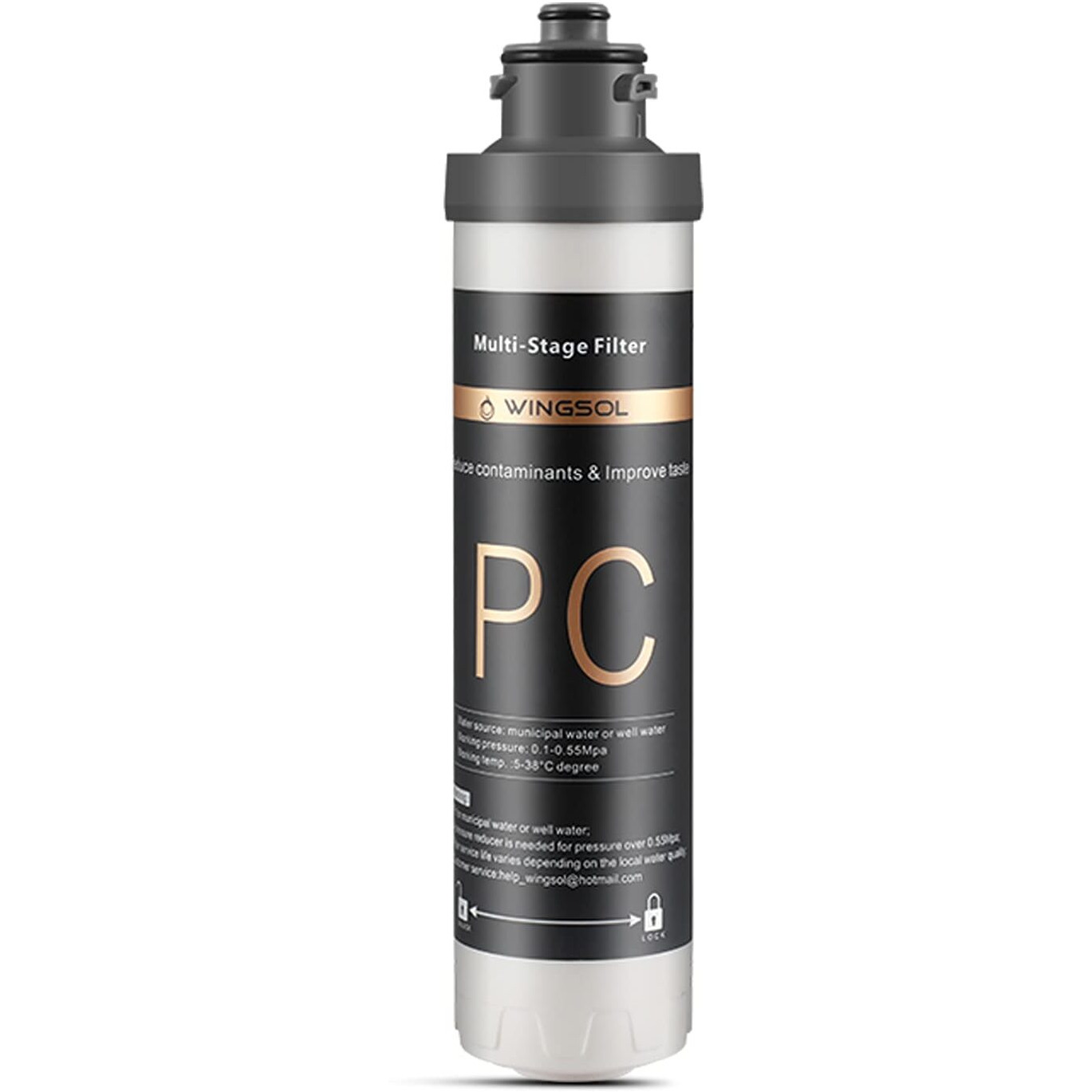 Under Sink Water Filter Replacement, Reduce 99.99% Chlorine, Heavy Metals, Odor, Smell, Rust, Sediment, 8K Life & High-Flow, Multi-Stage Filter, Compatible With Ws-Qc-001/ Ws-Qc-001(F)