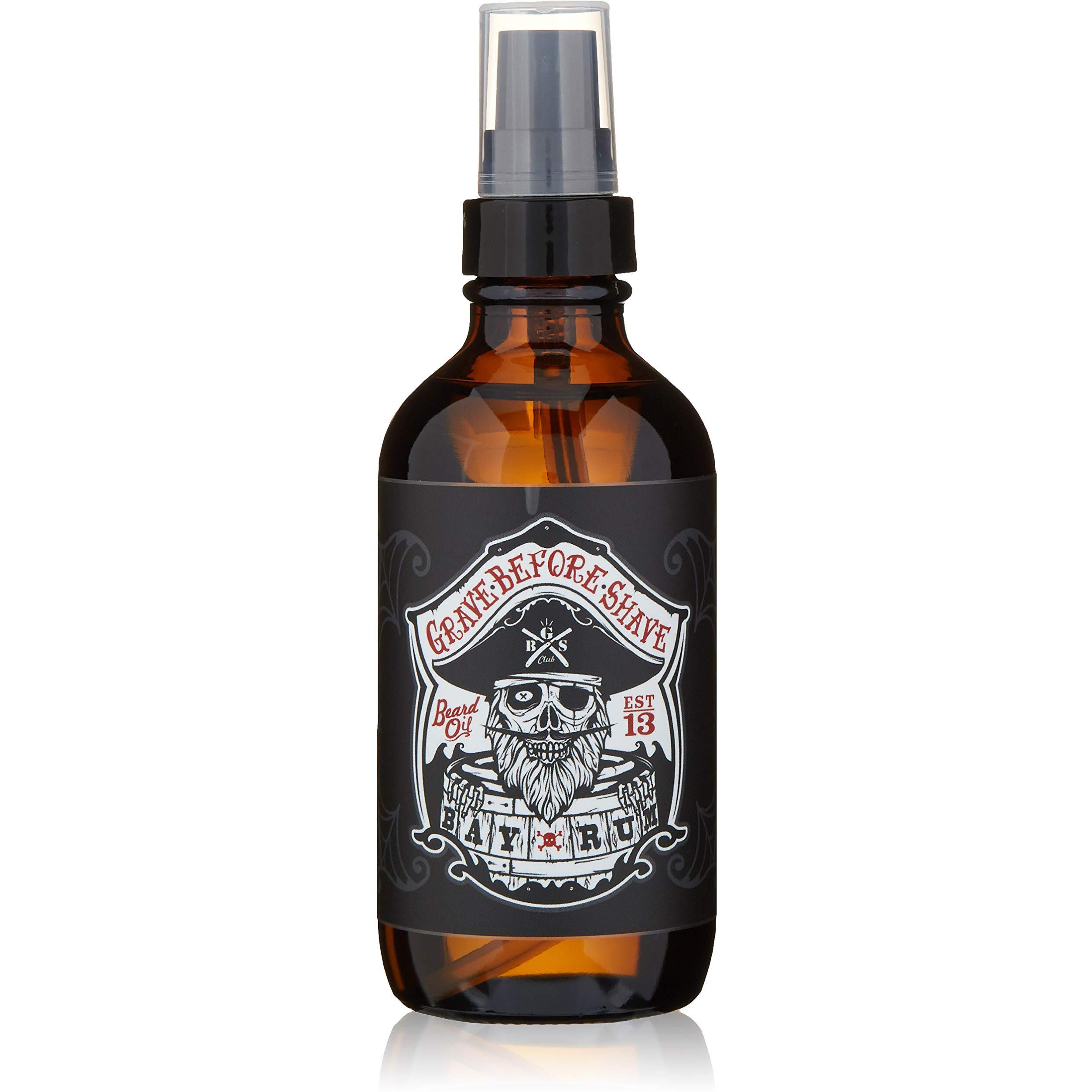 Grave Before Shave Beard Oil (Bay Rum Scent) 4 Oz. Bottle