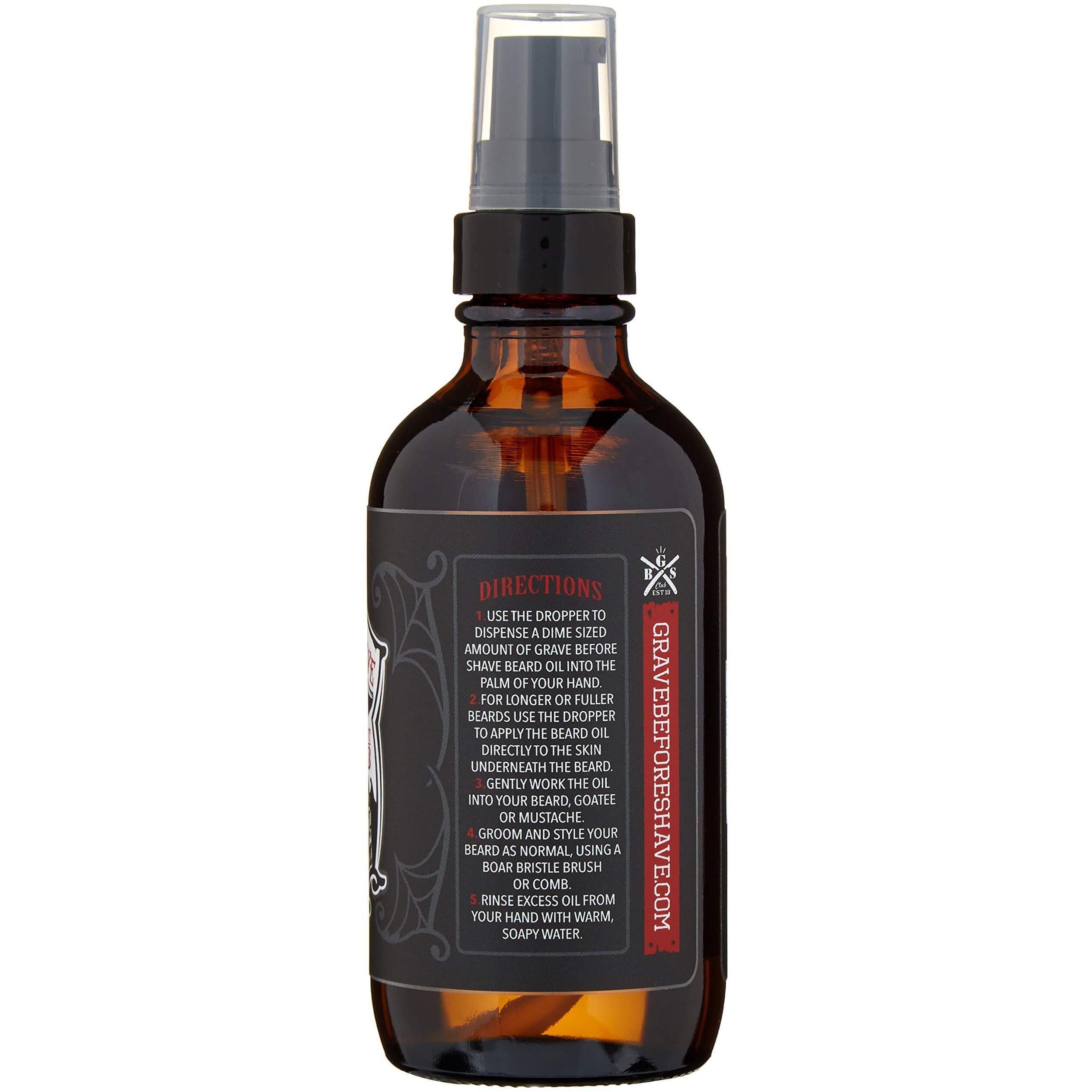 Grave Before Shave Beard Oil (Bay Rum Scent) 4 Oz. Bottle