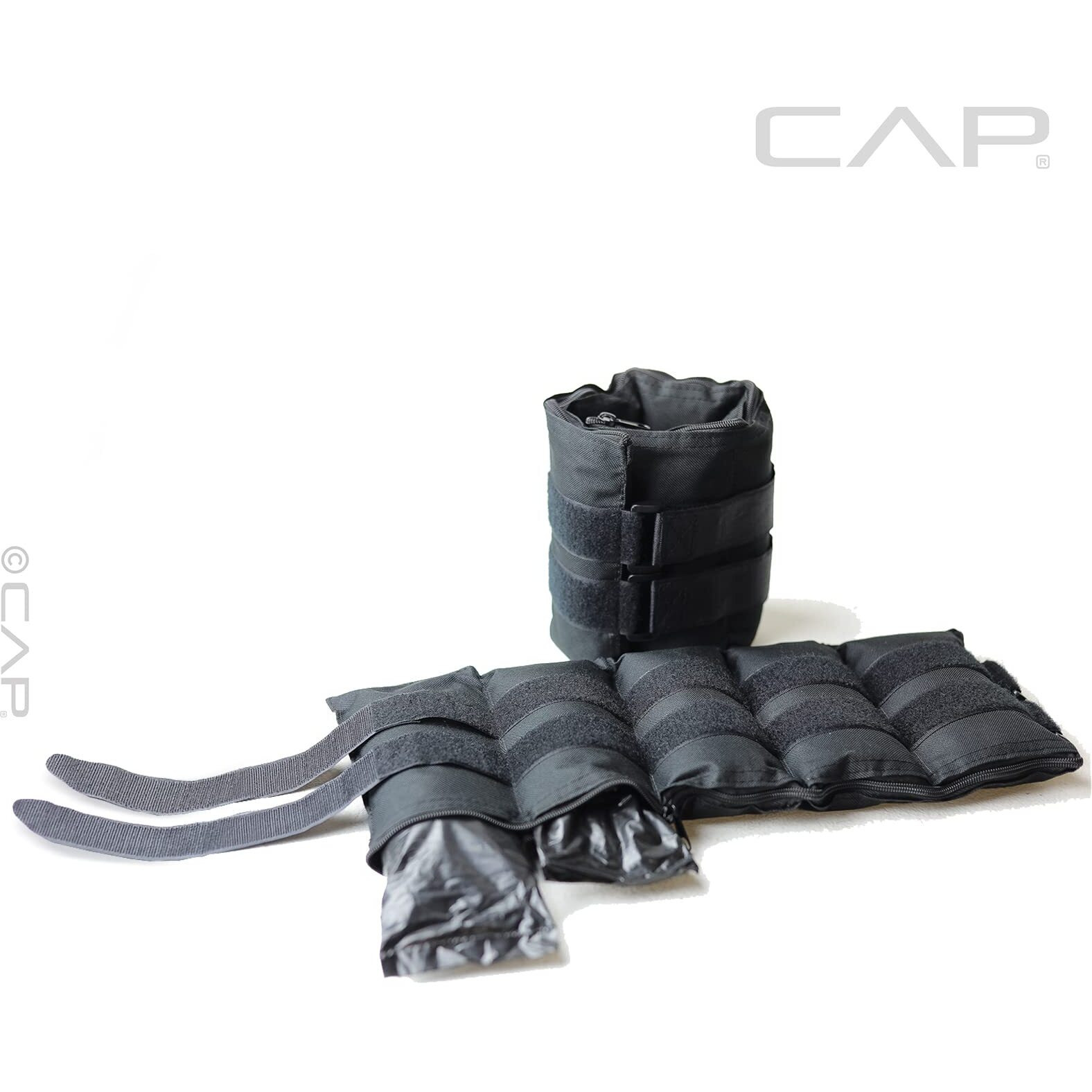 Cap Barbell Hha-Cb020A1 20-Pound Pair Adjustable Ankle Weights, Black