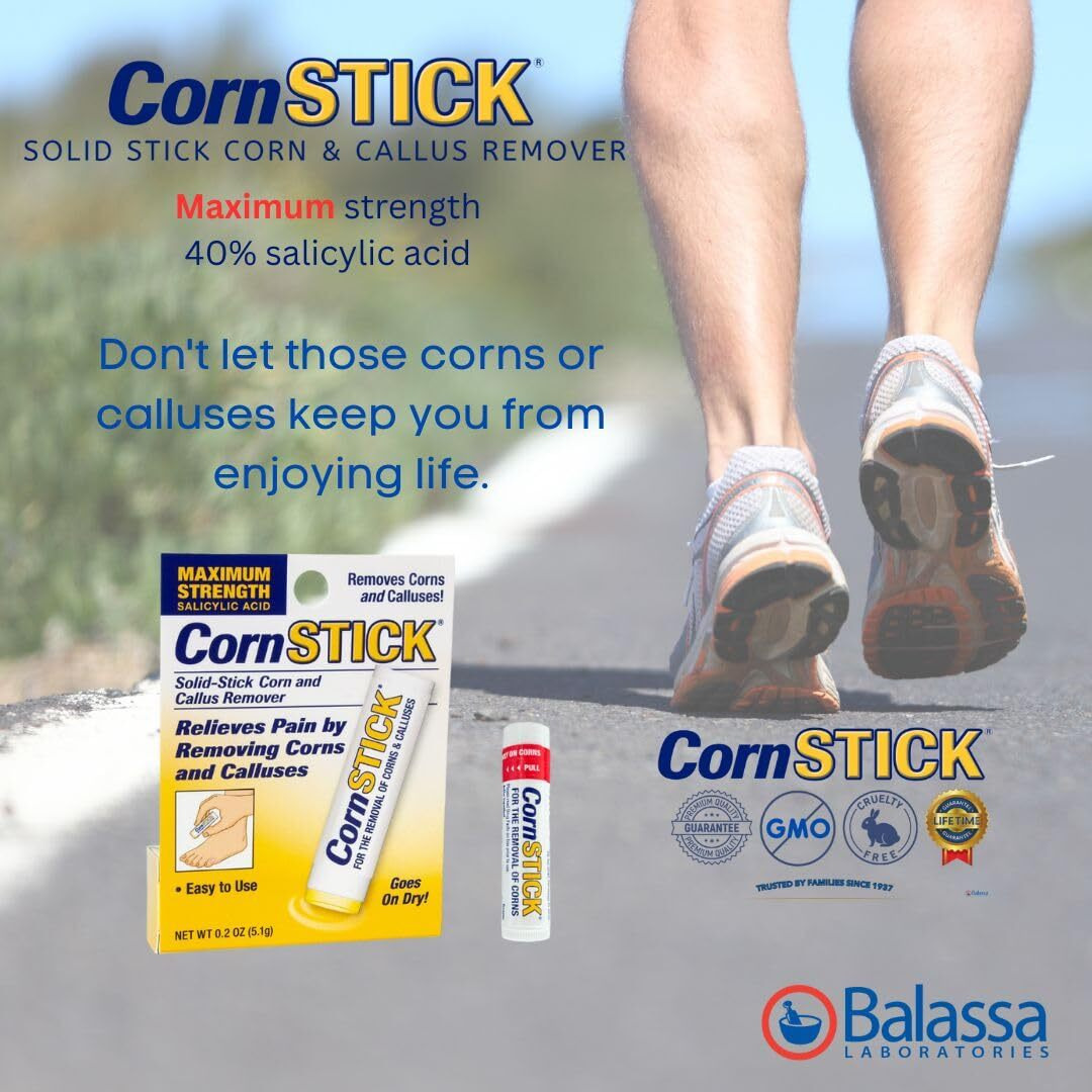 Cornstick Maximum Strength Salicylic Acid Solid-Stick Corn And Callus Remover 0.2 Oz