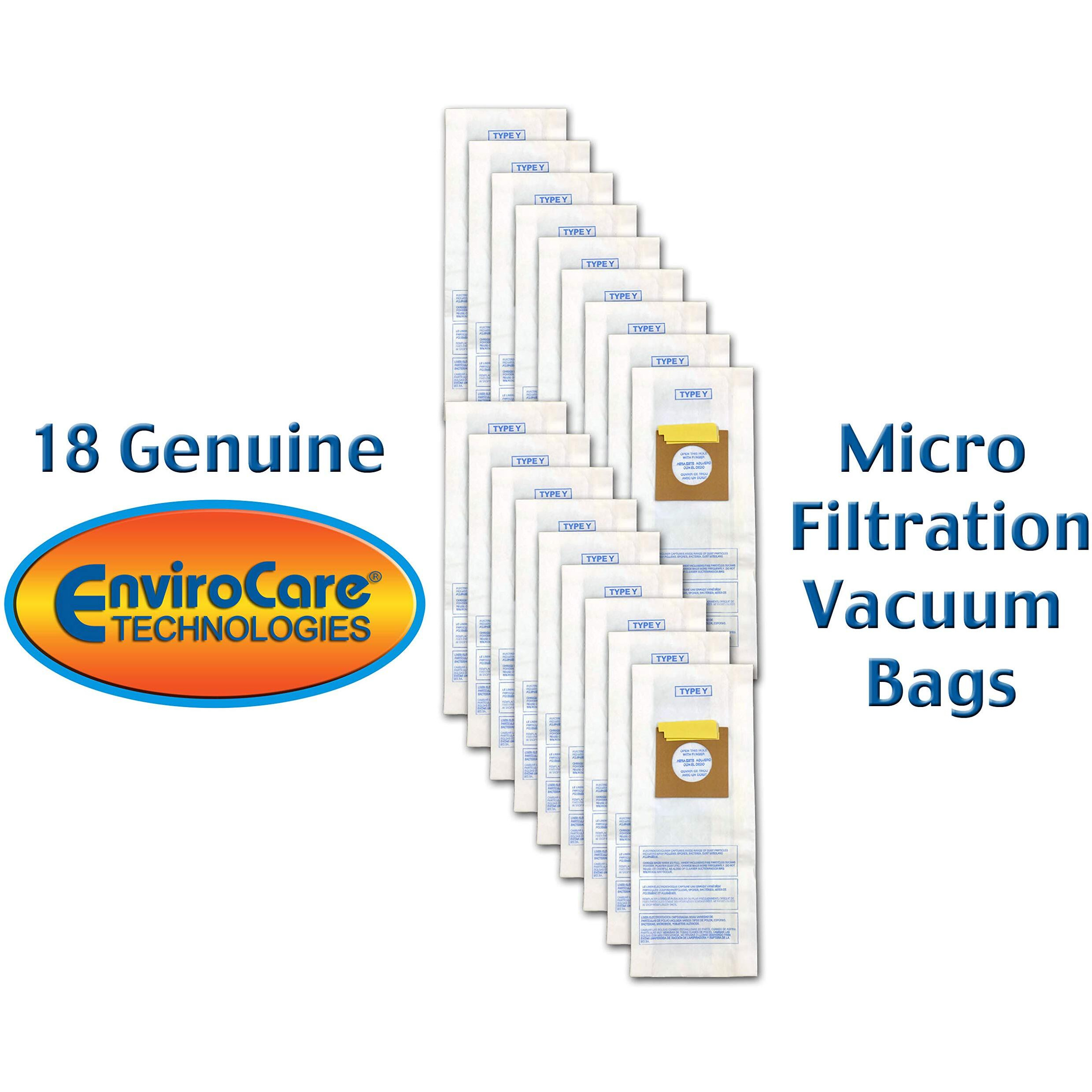 Envirocare Type Y Replacement Micro Filtration Vacuum Bags Designed To Fit Hoover Windtunnel Upright 18 Pack