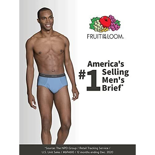 Fruit Of The Loom Mens Tag-Free Cotton Briefs, 9 Pack - White, X-Large Us