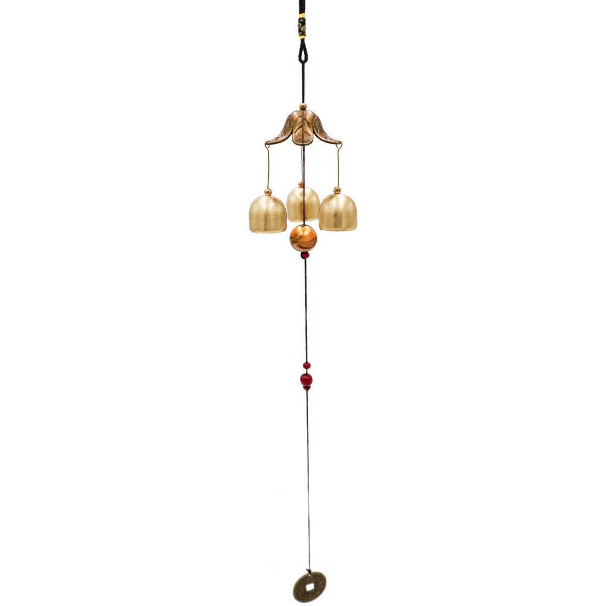 Banfeng 3 Bells Lucky Wind Chimes Feng Shui Wind Bell For Good Luck Home Garden Hanging Decoration Gift