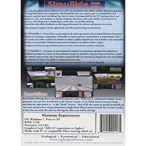 Driving Simulation And Road Rules Test Preparation - 2021 Simuride Home Edition - Driver Education [Interactive Dvd]