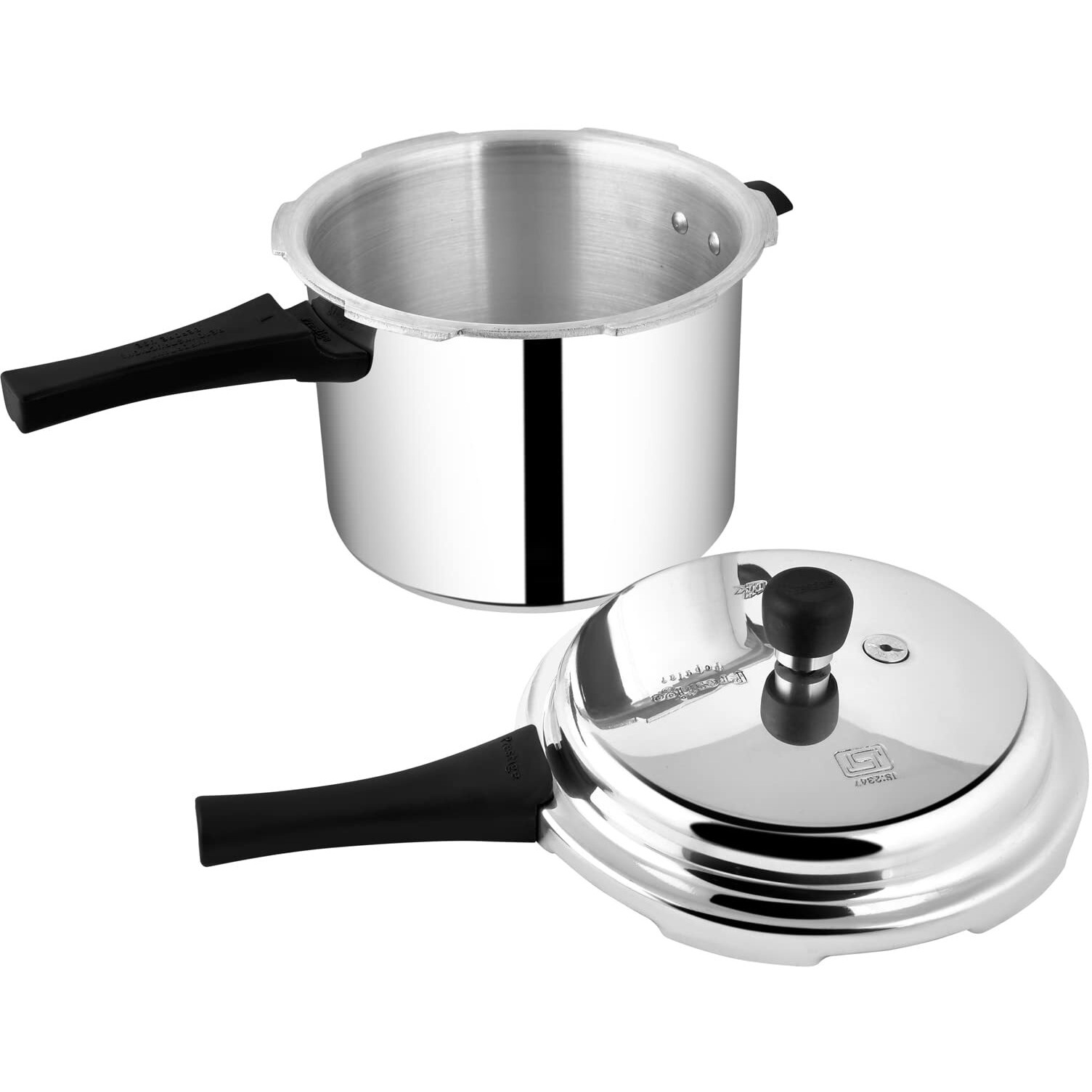 Prestige Popular Aluminum Pressure Cooker, 5 L, Silver