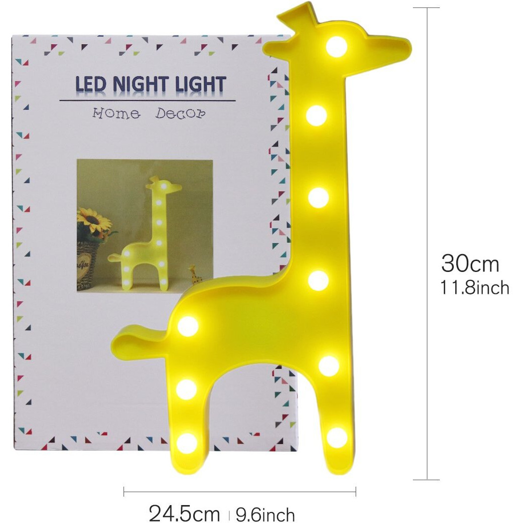 Guocheng Cute Giraffe Shaped Led Night Light Warm White Table Night Lamps Bedroom Nursery Home Bedside Indoor Decorations Giraffe Gifts For Kids Children Girls