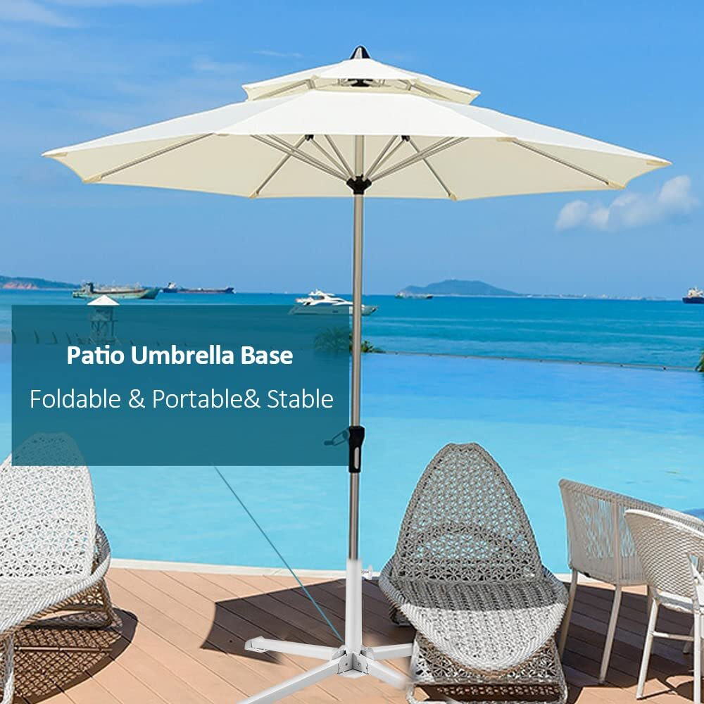 Moanyi Patio Umbrella Stand Fit 6 7 8 Feet Sunshade 1.02""-1.4 Inch Pole For 6 To 10Ft Parasol Portable Storage Beach Umbrella Stand Umbrella Base Holder