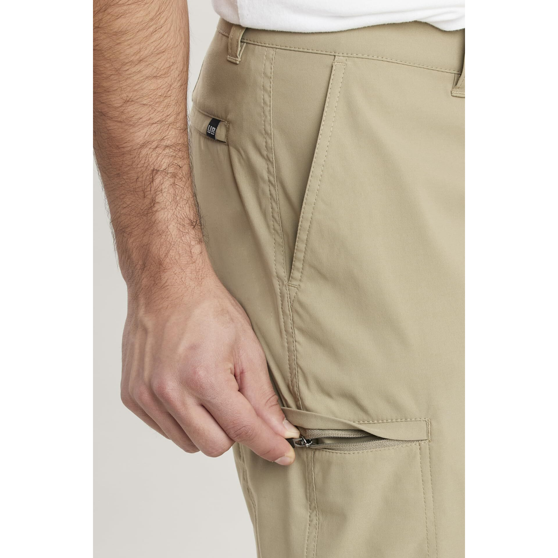 Unionbay Mens Rainier Lightweight Comfort Travel Tech Chino Hiking Pants, Khaki, 36W X 32L Us