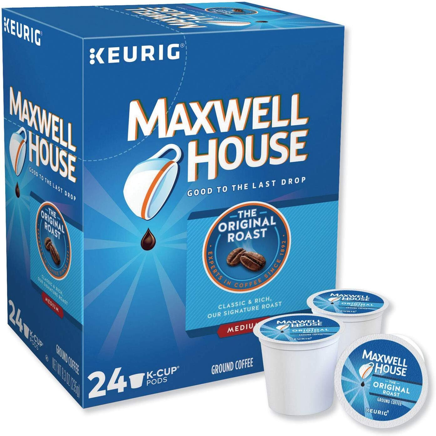 Maxwell House Original Roast Coffee K Cup Single Serve, 24 Count