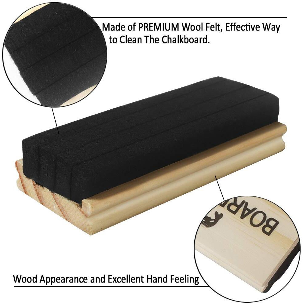 Chalkboard Erasers 6 Pack Wool Felt Eraser Dustless Blackboard Eraser Cleaner Chalk Eraser For Teachers And Kids