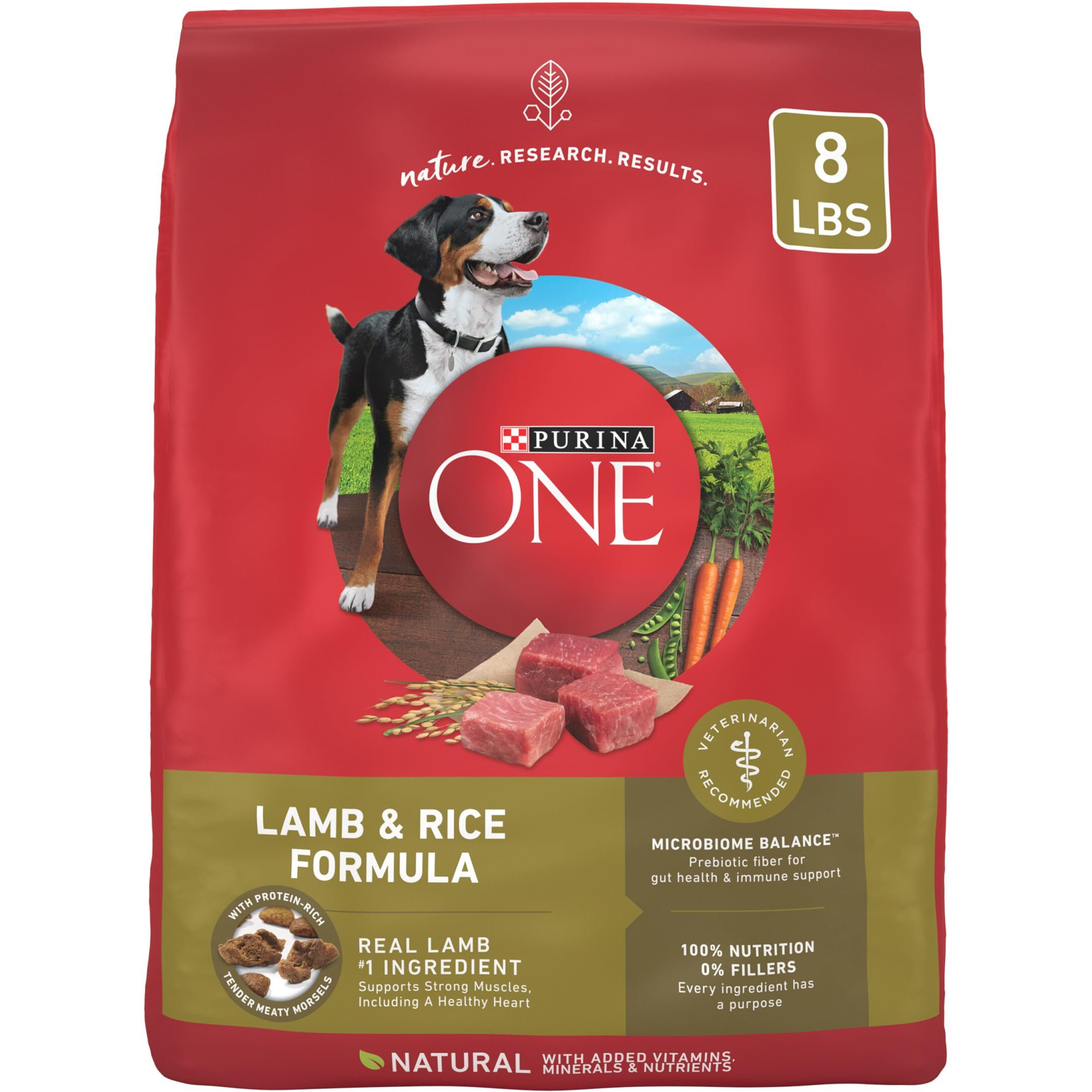 Purina One Dry Dog Food Lamb And Rice Formula - 8 Lb. Bag