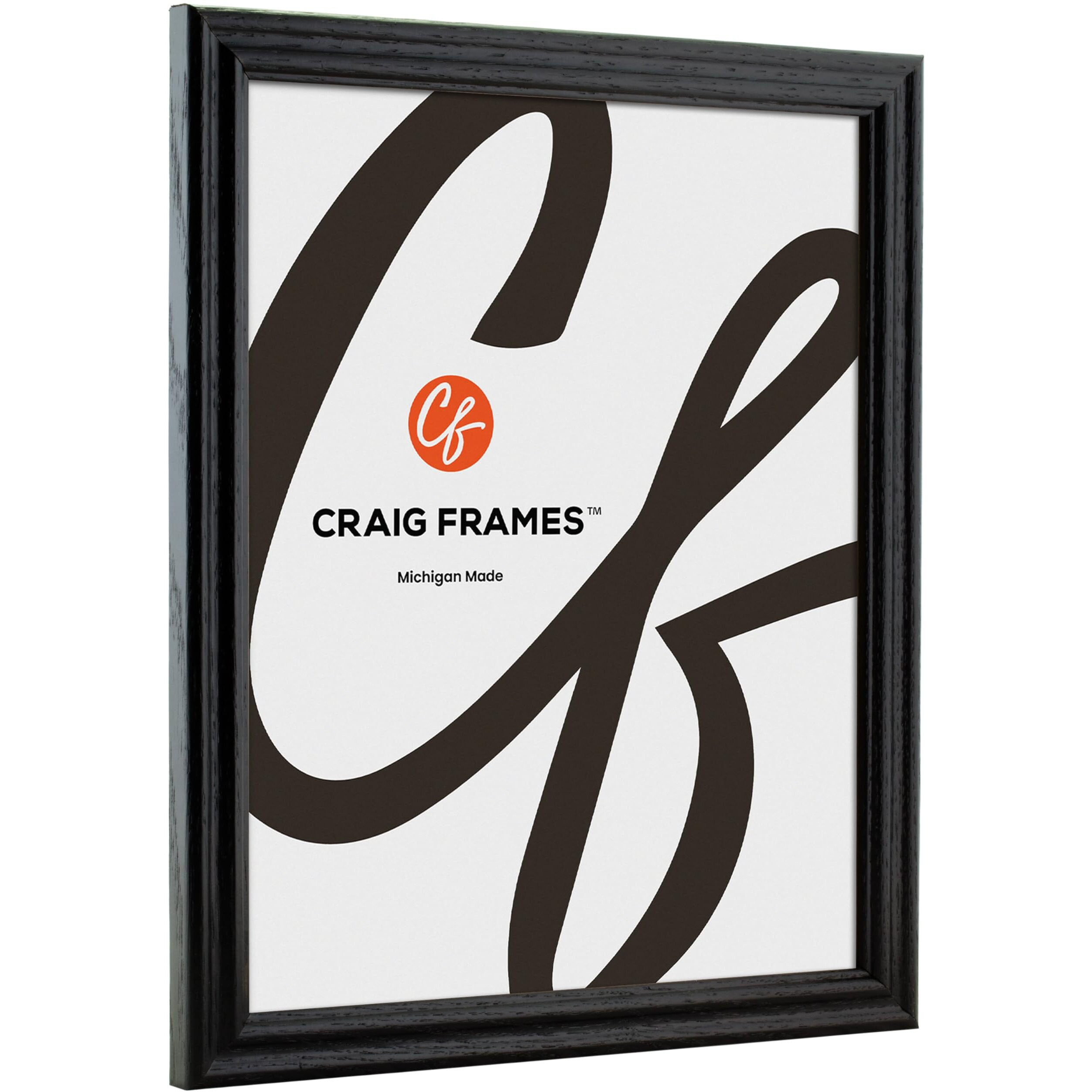 Craig Frames 20X27 Black Wooden Picture Frame With Clear Plexiglass For Wall Display, Puzzles, Or Posters