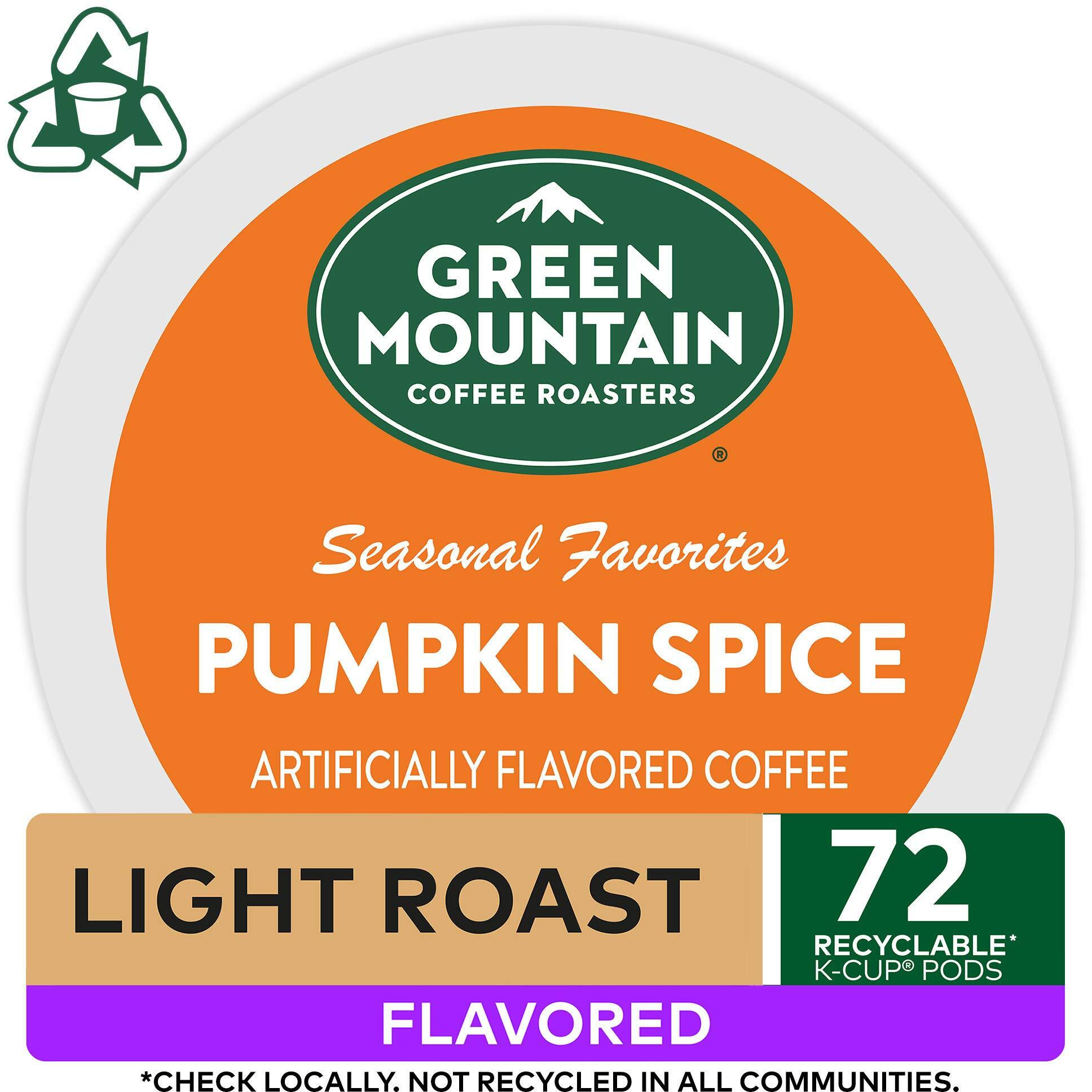Green Mountain Coffee Roasters Seasonal Selections Pumpkin Spice, 72 Count (6 Packs Of 12)