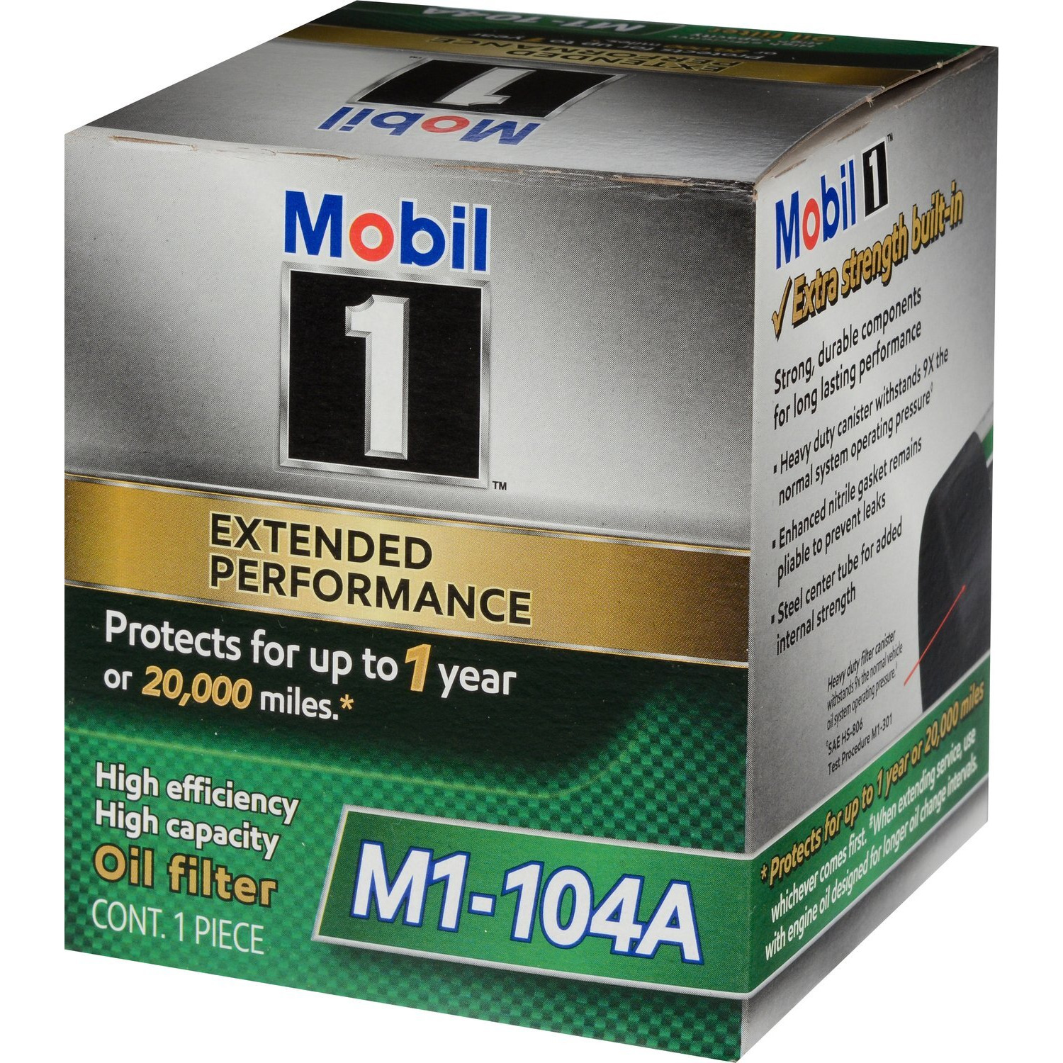 Mobil 1 M1-104A Extended Performance Oil Filter, 1 Pack
