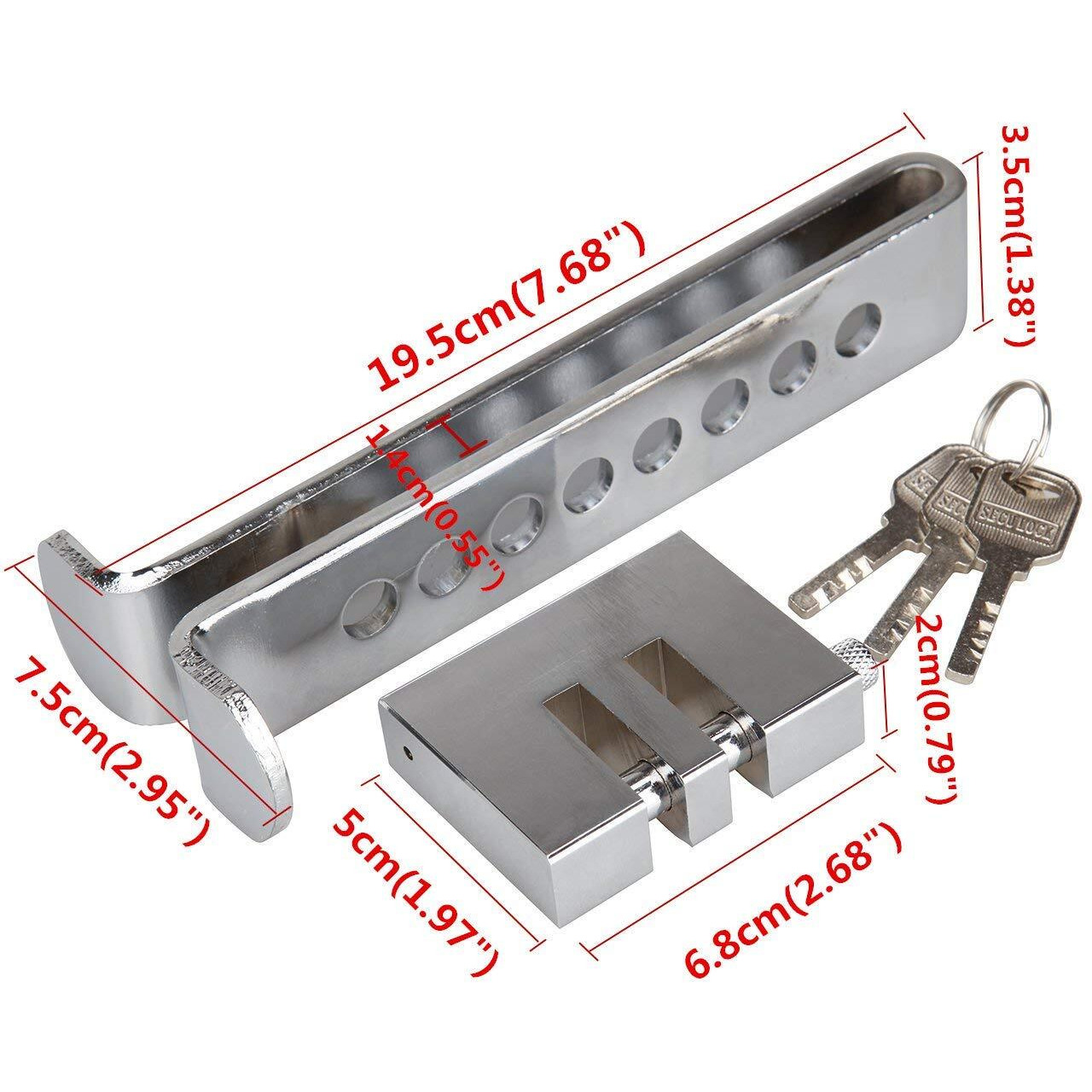 Vechkom Anti-Theft Clutch Lock Brake Lock Stainless Steel Auto Lock Vehicle Security Protection Supplies Car