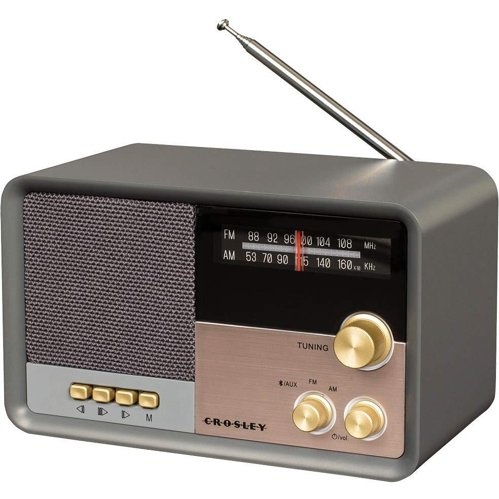 Crosley Cr3036D-Cl Tribute Vintage Am/Fm Bluetooth Radio, Charcoal