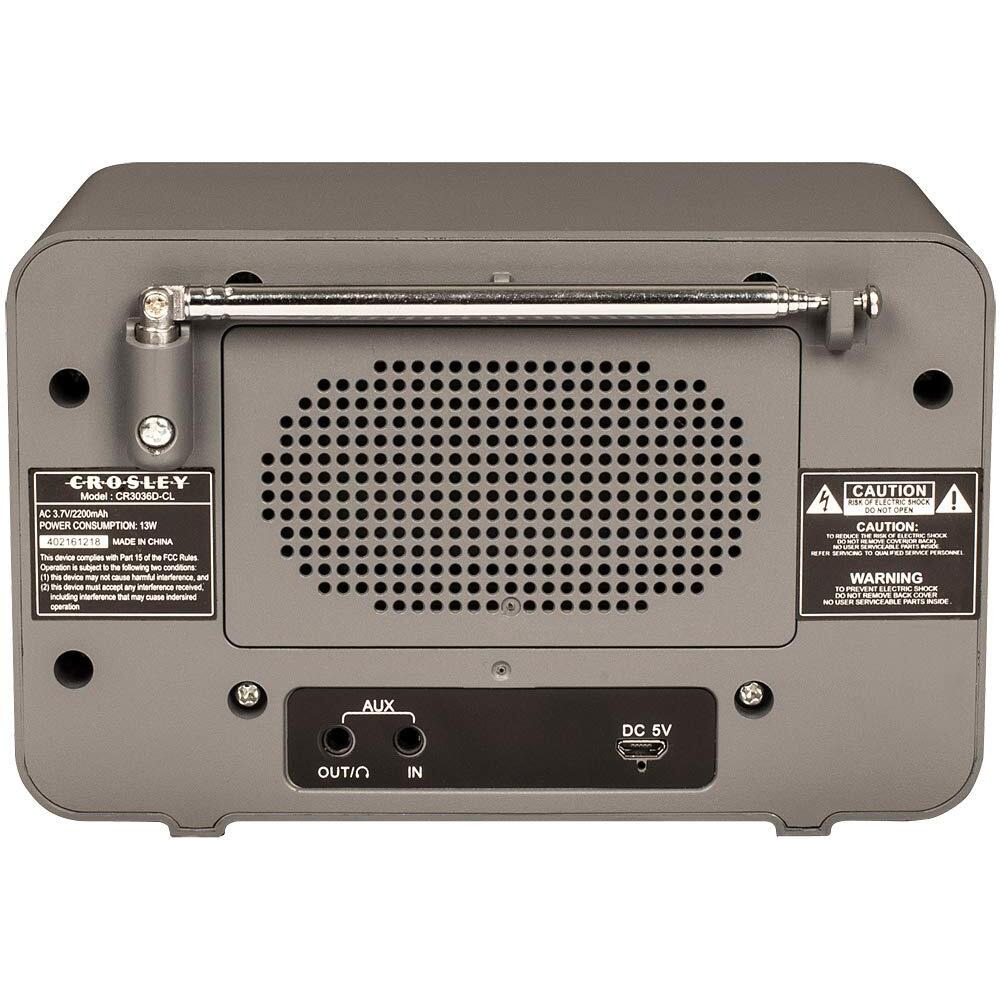 Crosley Cr3036D-Cl Tribute Vintage Am/Fm Bluetooth Radio, Charcoal