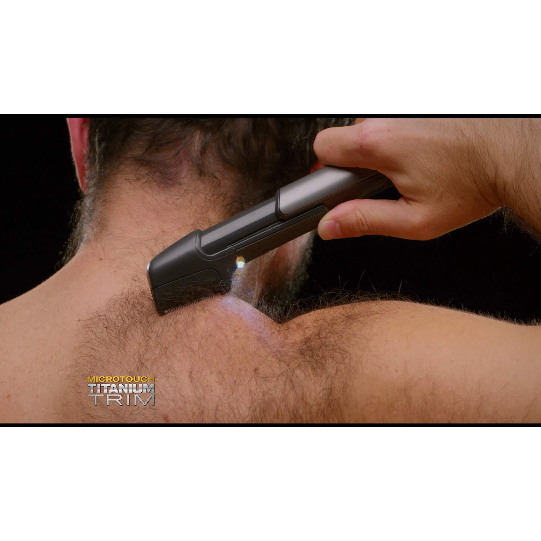 Micro Touch Titanium Trim, Lighted Hair Cutting Tool And Body Groomer