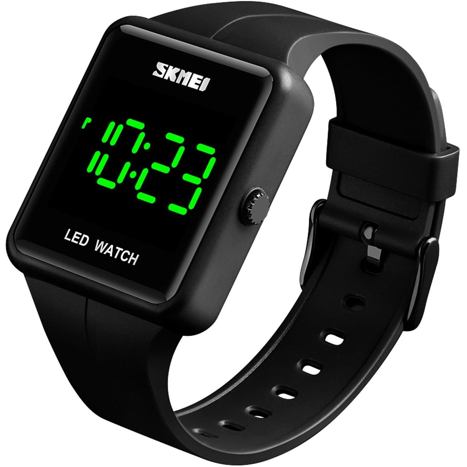 Gosasa Large Face Led Digital Watch Date Time 3Bar Waterproof Wristwatch Men Women Sports Watches(Black)