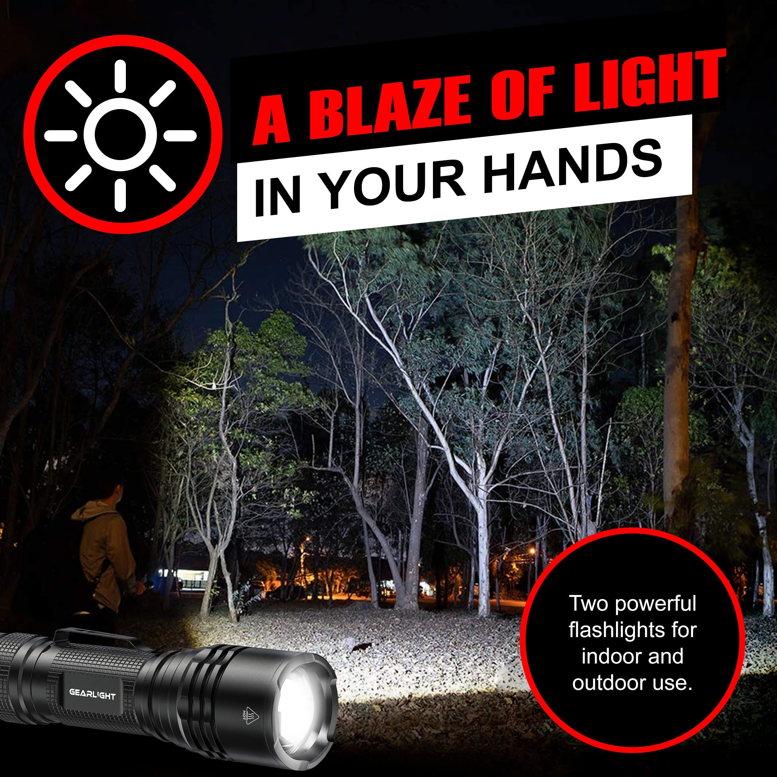 Gearlight Led Tactical Flashlights High Lumens - Mini Flashlights For Edc Carry - Compact Powerful Emergency Flashlights Made From Military-Grade Aluminum - Drop Resistant And Water Resistant