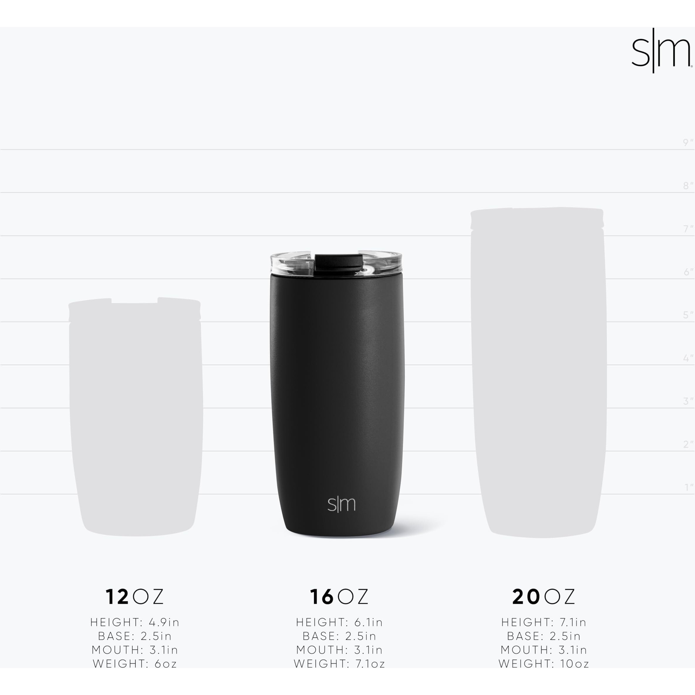 Simple Modern Travel Coffee Mug Tumbler With Flip Lid | Reusable Insulated Stainless Steel Cold Brew Iced Coffee Cup Thermos | Gifts For Women Men Him Her | Voyager Collection | 16Oz | Lavender Mist