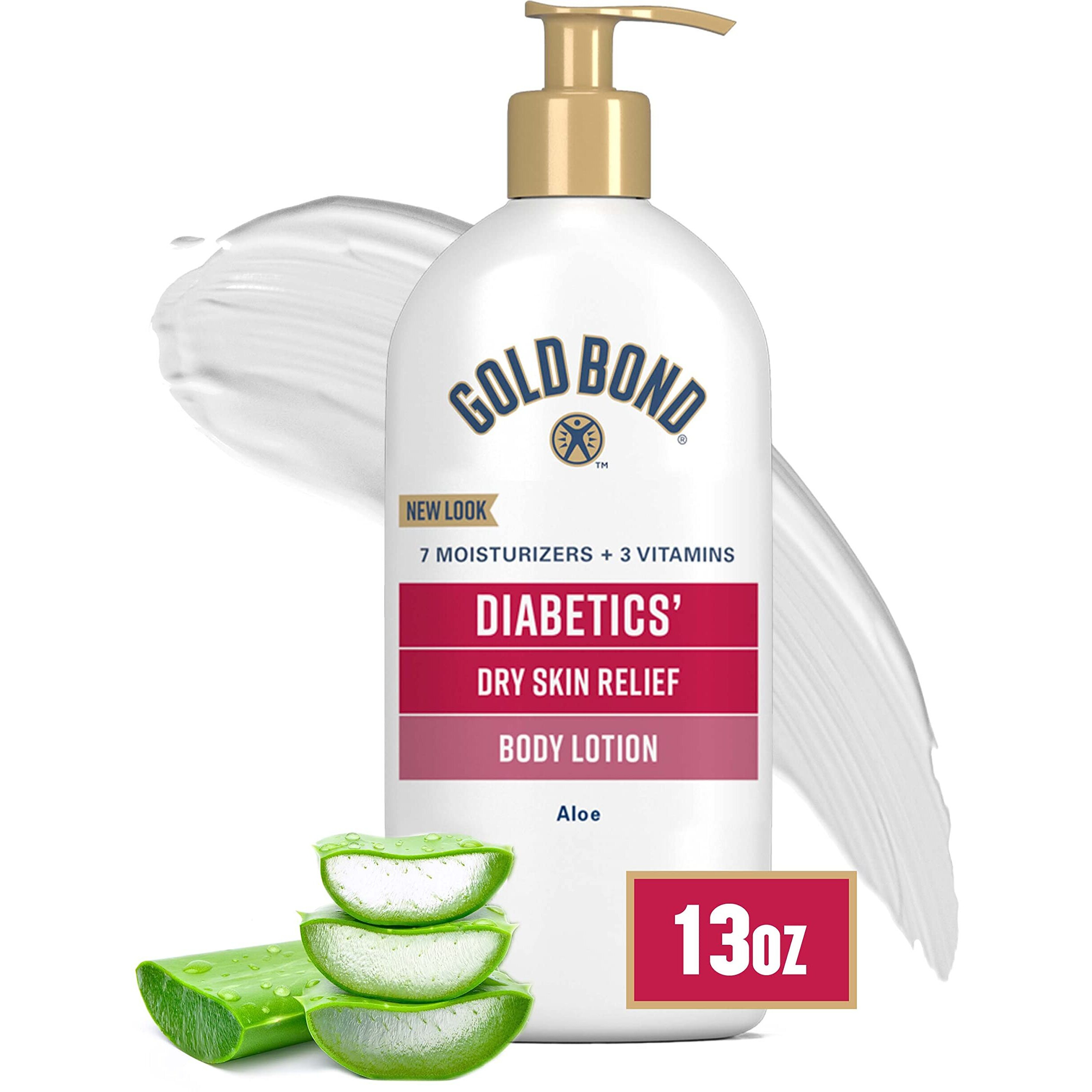 Gold Bond Diabetics' Dry Skin Relief Body Lotion, 13 Oz., With Aloe To Moisturize & Soothe