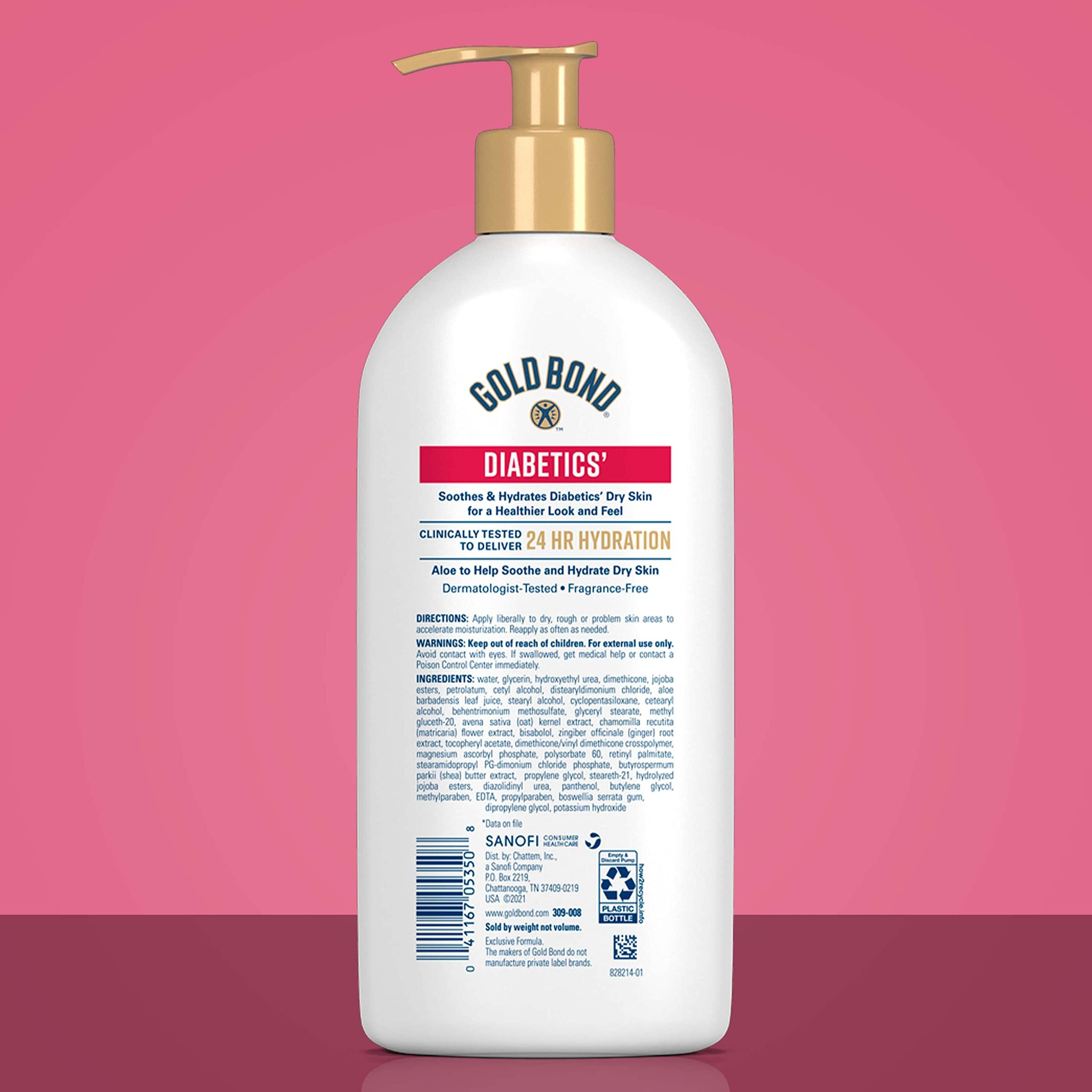 Gold Bond Diabetics' Dry Skin Relief Body Lotion, 13 Oz., With Aloe To Moisturize & Soothe