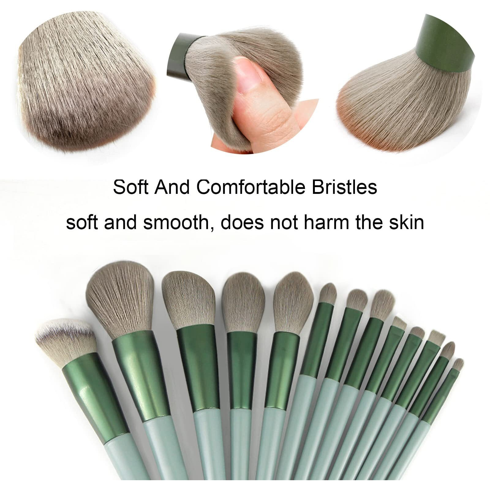 Koccido Makeup Brushes 22 Pcs Makeup Kit,Foundation Brush Eyeshadow Brush Make Up Brushes Set (Green, 22 Piece Set Large)