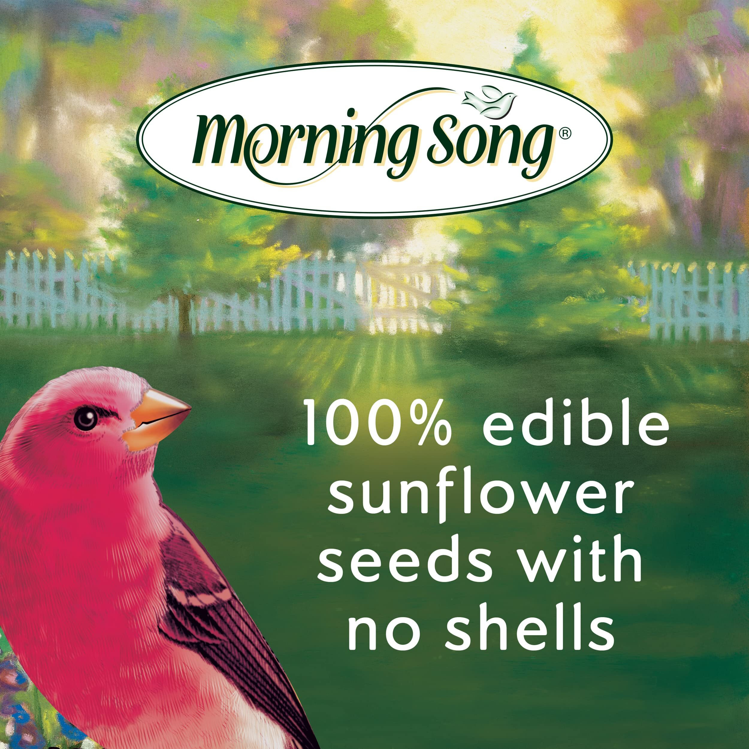 Morning Song Sunflower Hearts & Chips Wild Bird Food, No Mess Sunflower Seeds For Birds, 5.5-Pound Bag