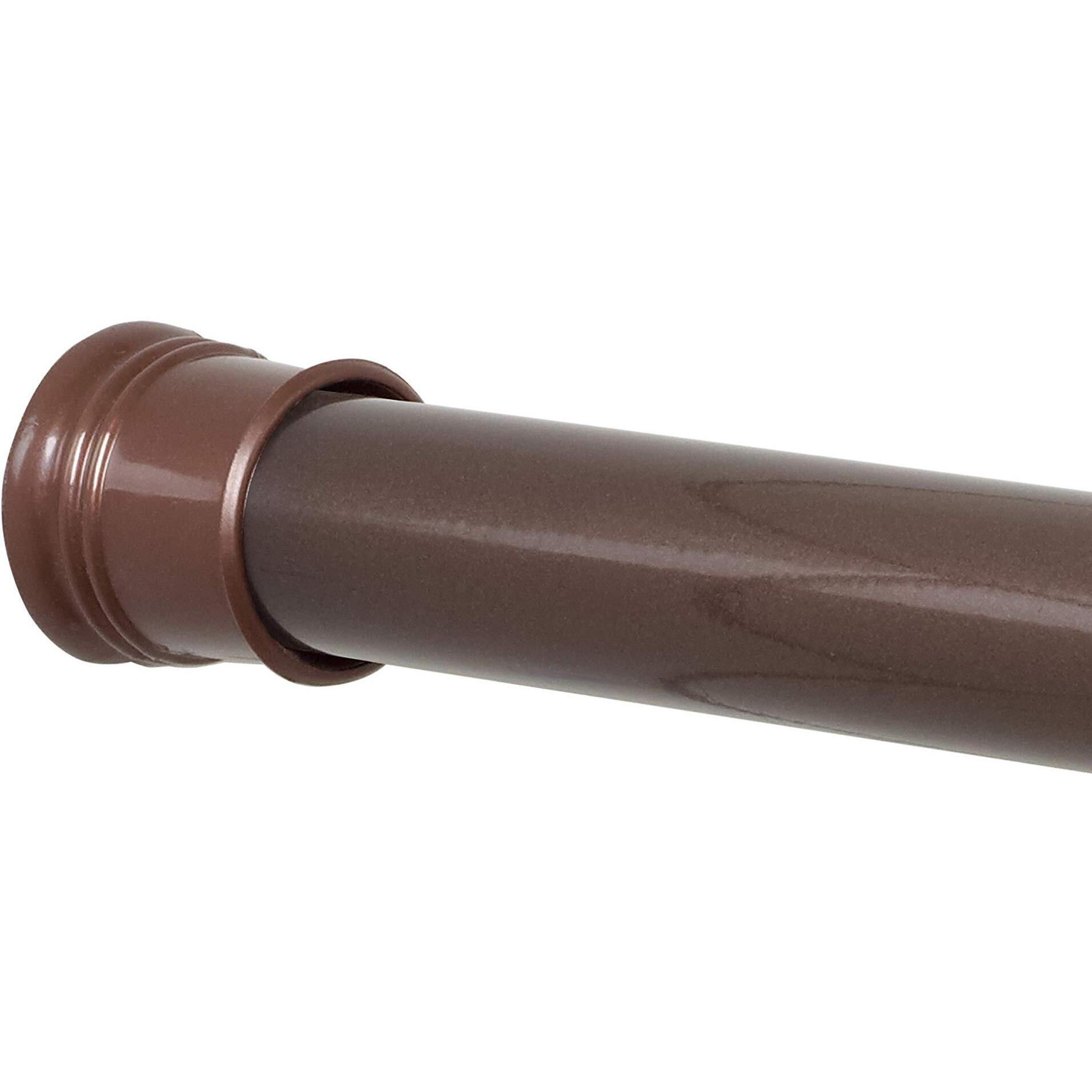 Zenna Home Adjustable Tension Shower Rod, 44"" To 72"", Bronze