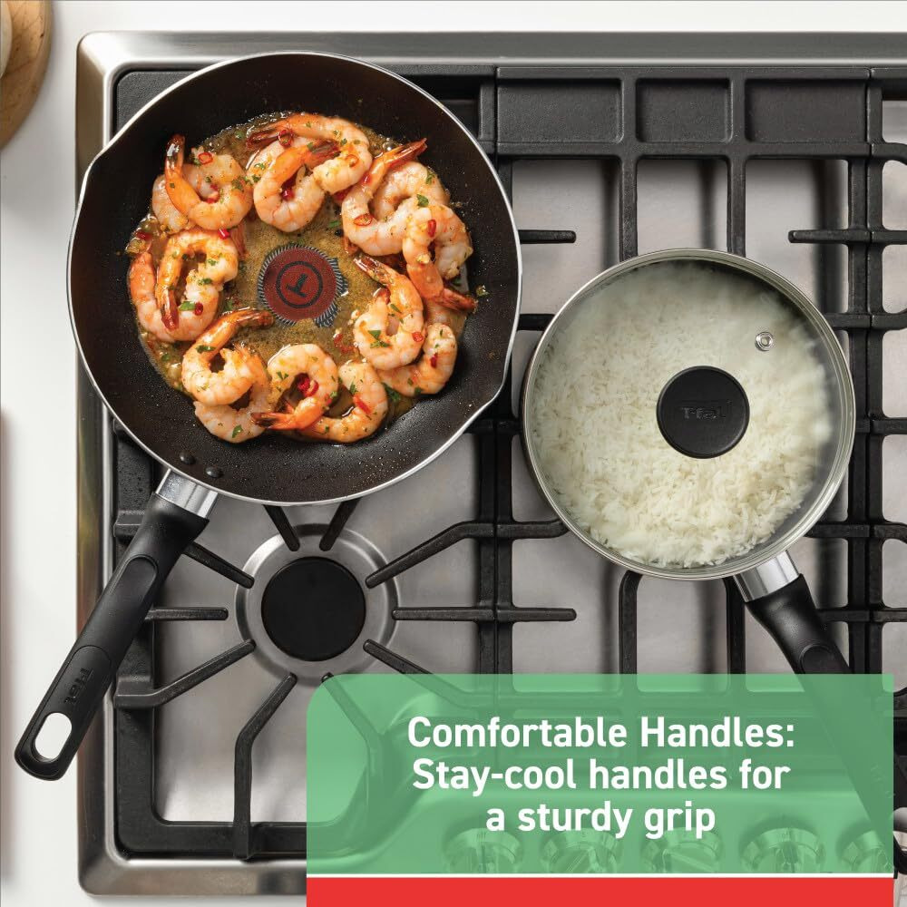 T-Fal Specialty Nonstick Fry Pan 13.25 Inch Oven Safe 350F Cookware, Pots And Pans, Dishwasher Safe Black