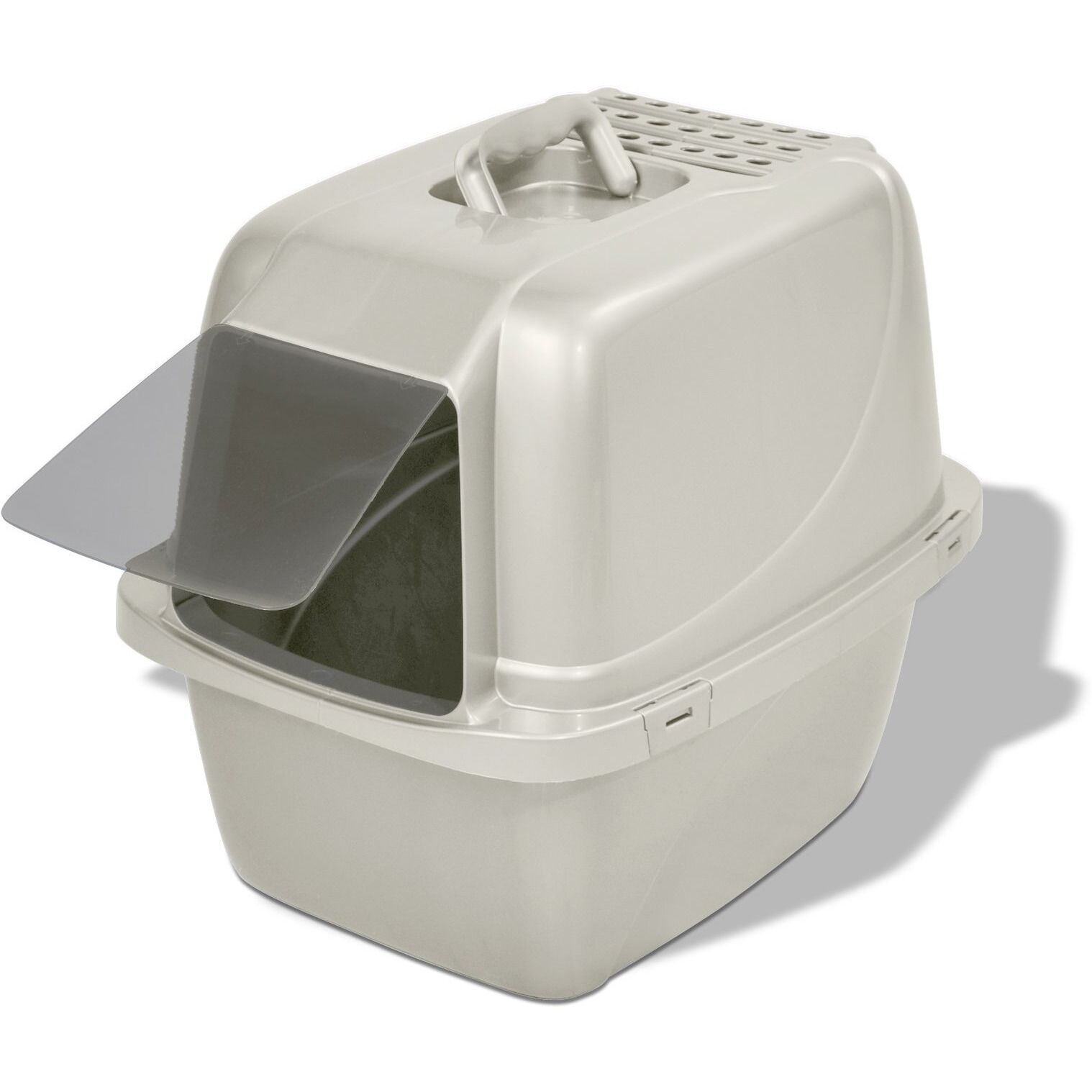 Van Ness Pets Odor Control Large Enclosed Cat Litter Box, Hooded, Pearl, Cp6