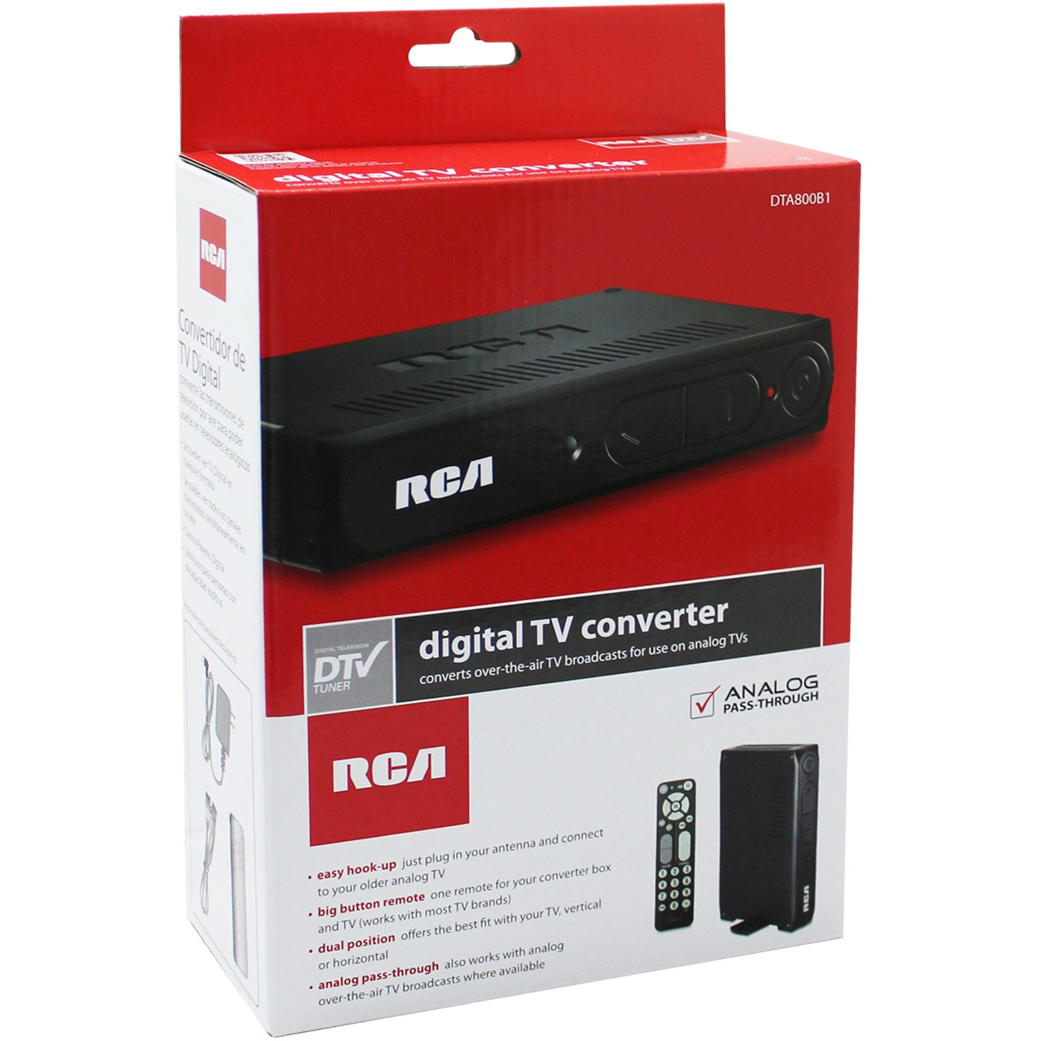 Rca Dta-800B1 Digital To Analog Pass-Through Tv Converter Box