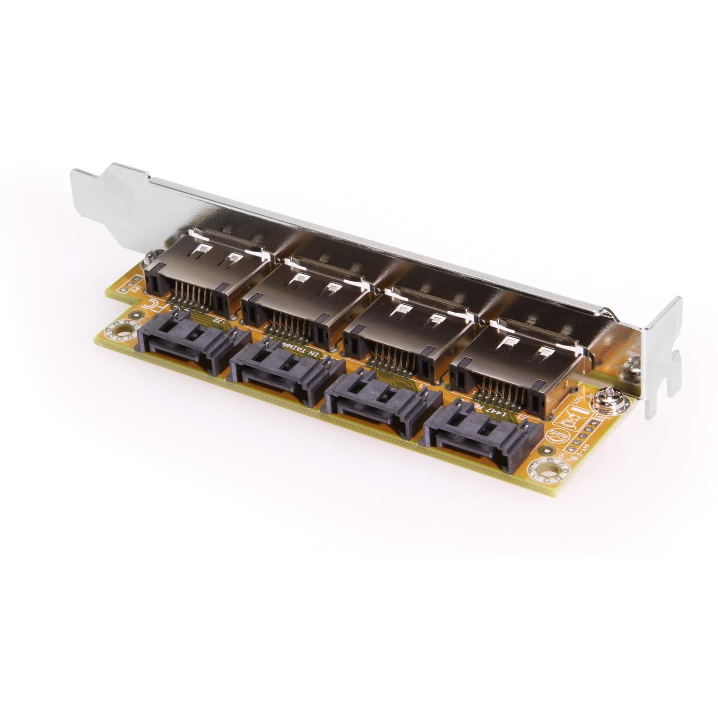 Coolgear Internal To External Esata 4 Port Pci Bracket
