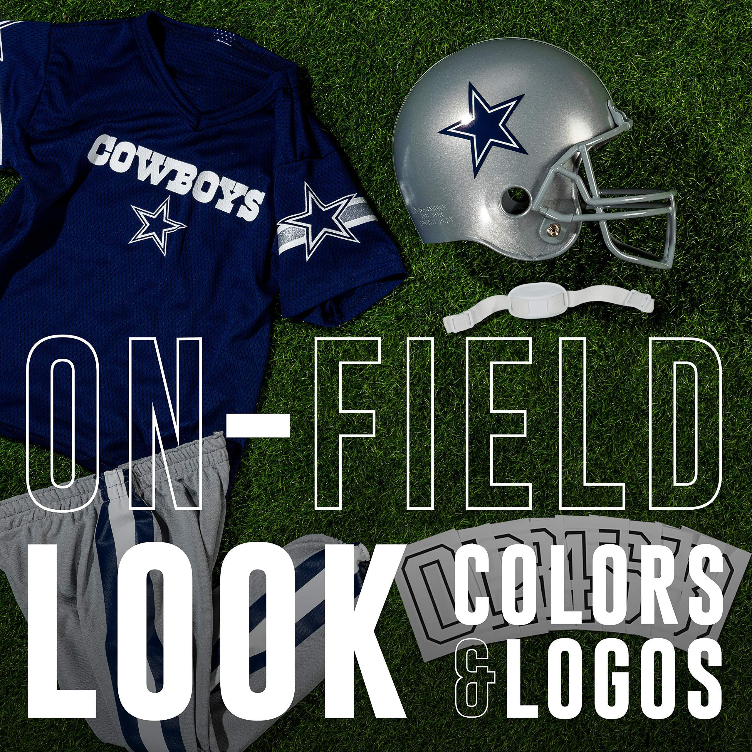 Franklin Sports Dallas Cowboys Kids Football Uniform Set - Nfl Youth Football Costume For Boys & Girls - Set Includes Helmet, Jersey & Pants - Small
