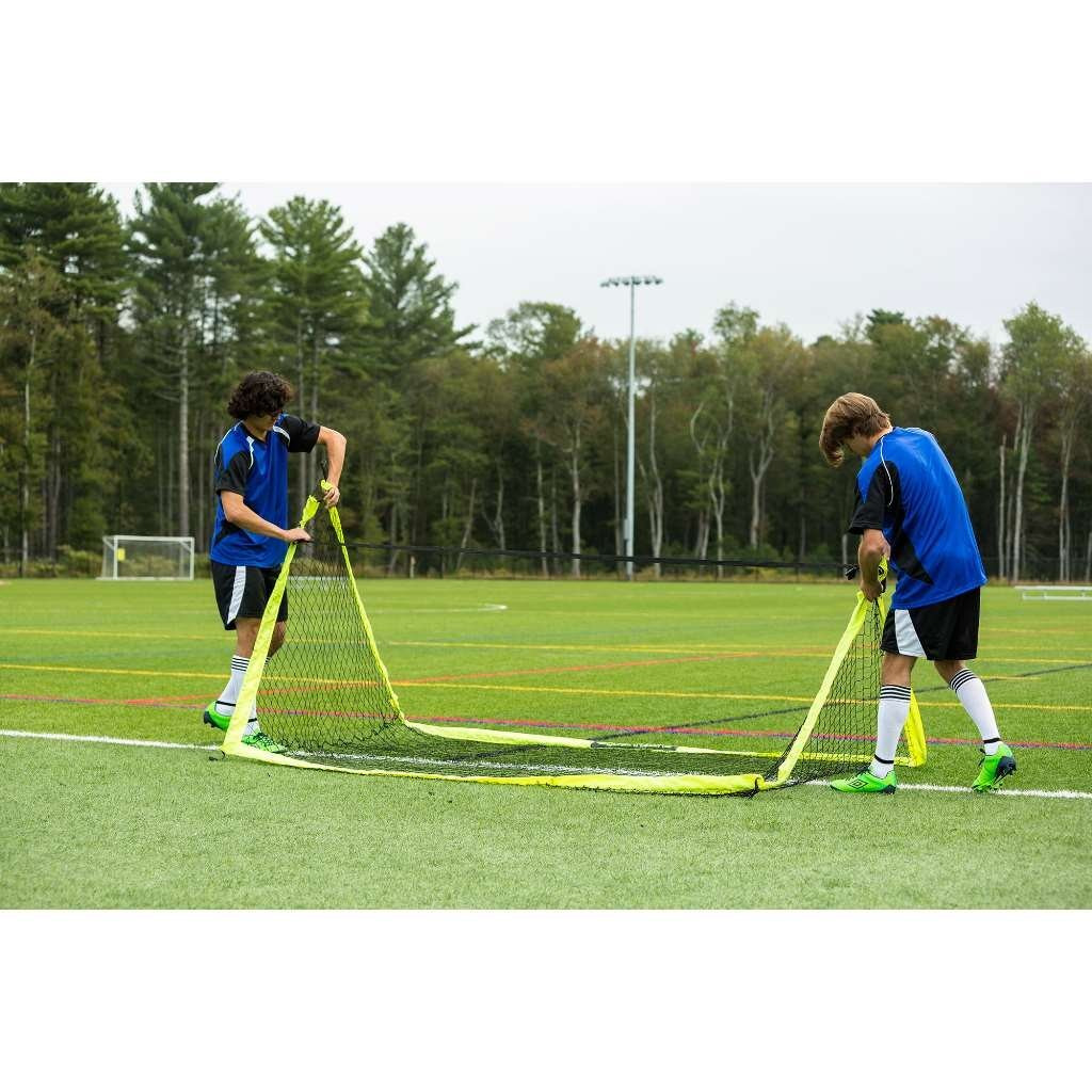 Franklin Sports Blackhawk Backyard Soccer Goal - Portable Kids Soccer Net - Pop Up Folding Indoor + Outdoor Goals - 9' X 5'6"" - Optic Yellow