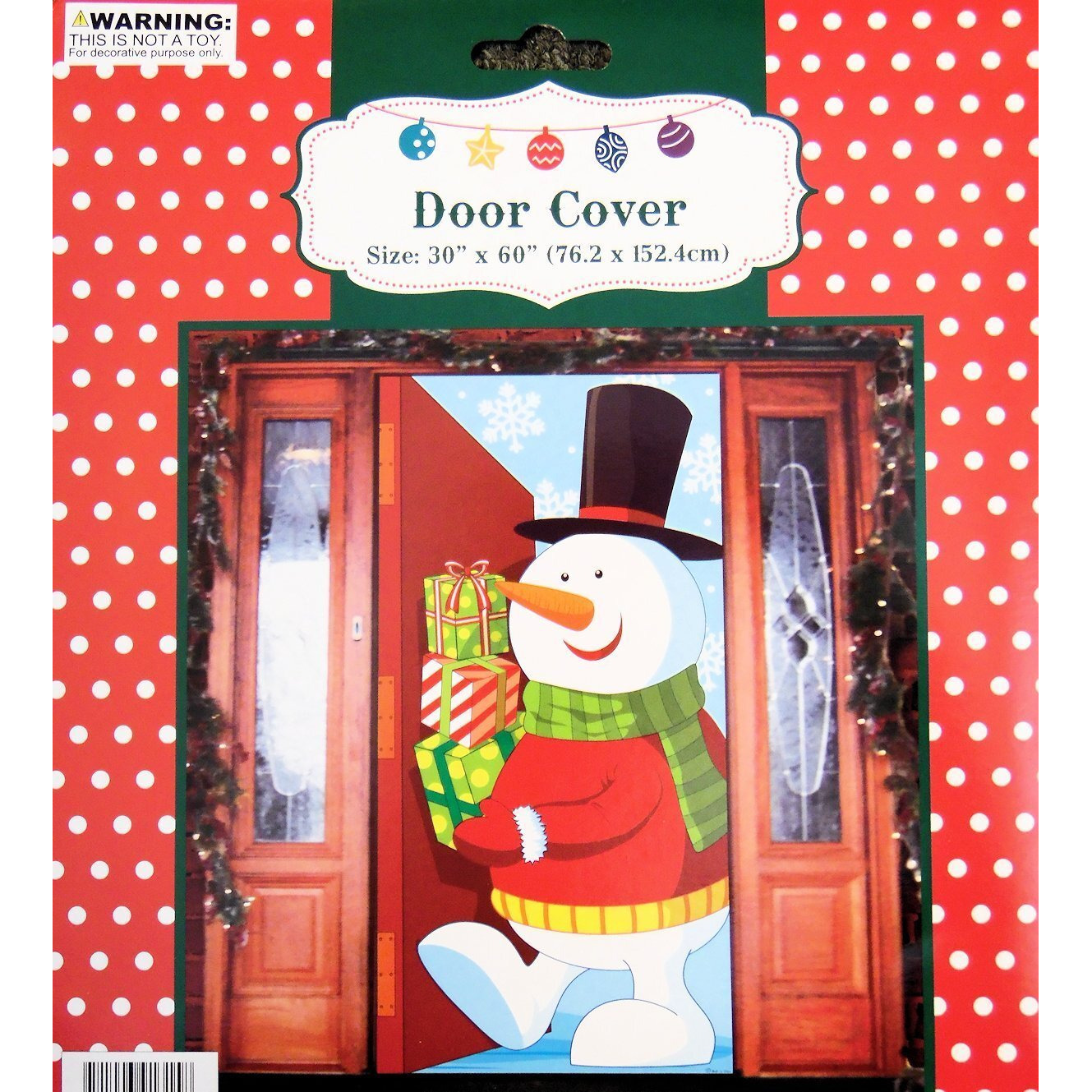 Regent Snowman With Gifts Door Cover Holiday Decoration Plastic 30X60 Inches