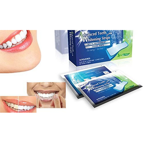Sparkling White Smiles Advanced Teeth Whitening Strips 28 Count(14 Upper And 14 Lower Strips) Compare To Major Brands And Save.