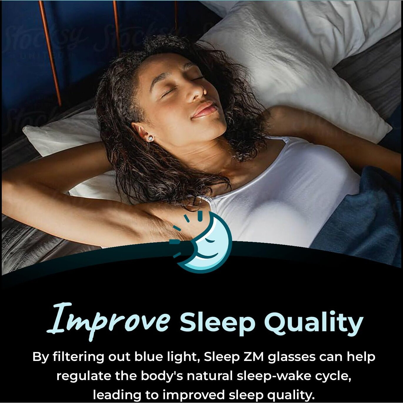 Sleep Zm Clip On 99.9% Orange Blue Light Glasses For Computer, Tv, Gaming Use Improve Sleep Quality By Naturally Producing Melatonin For Women And Men