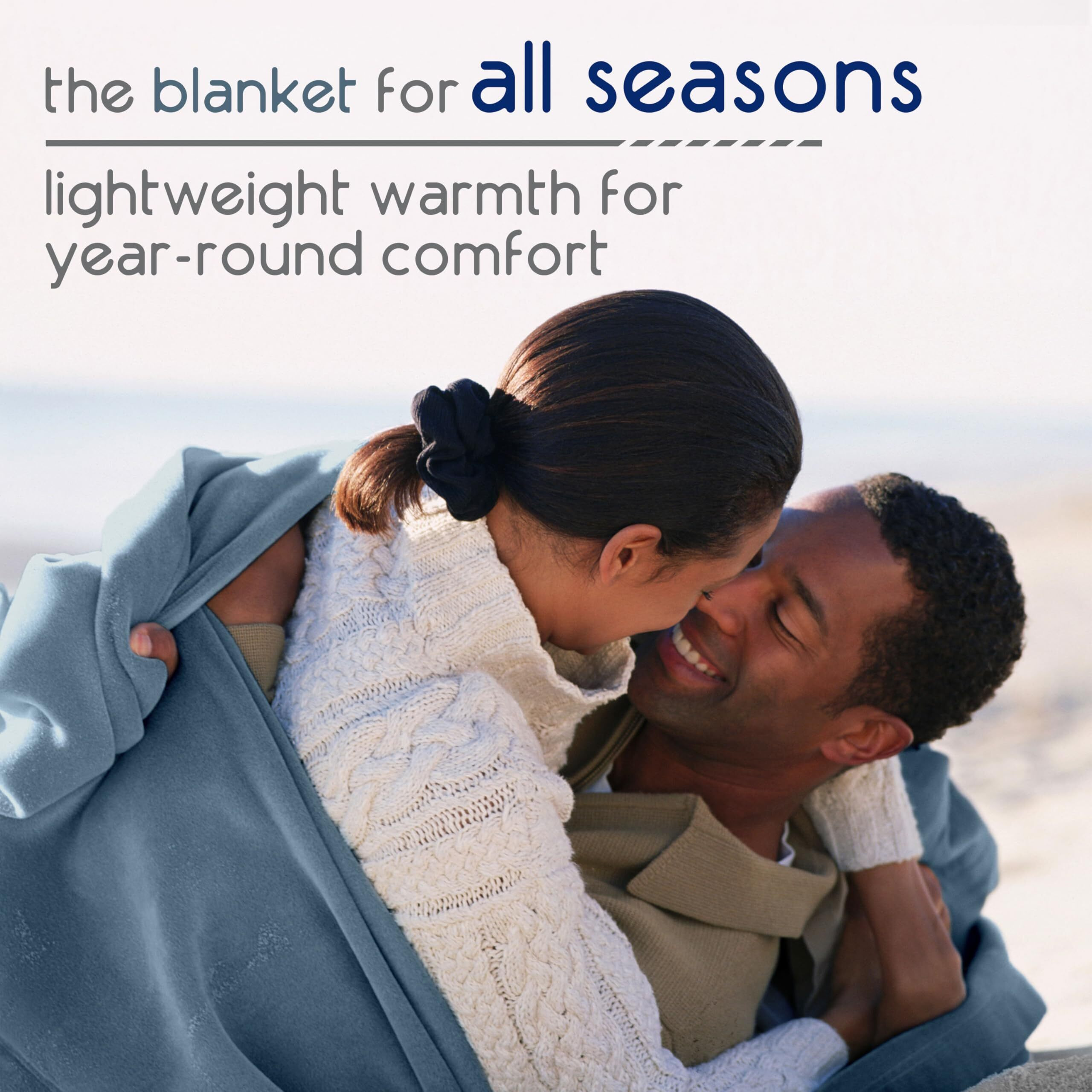 Full/Queen Throw Blanket | Original Blanket | Snuggle-Ready | Durable Machine Washable Pet Friendly | All-Season Comfort | Layering Bed Sofa Blanket | Blanket For Bed | Cozy Throw Blanket | Blue