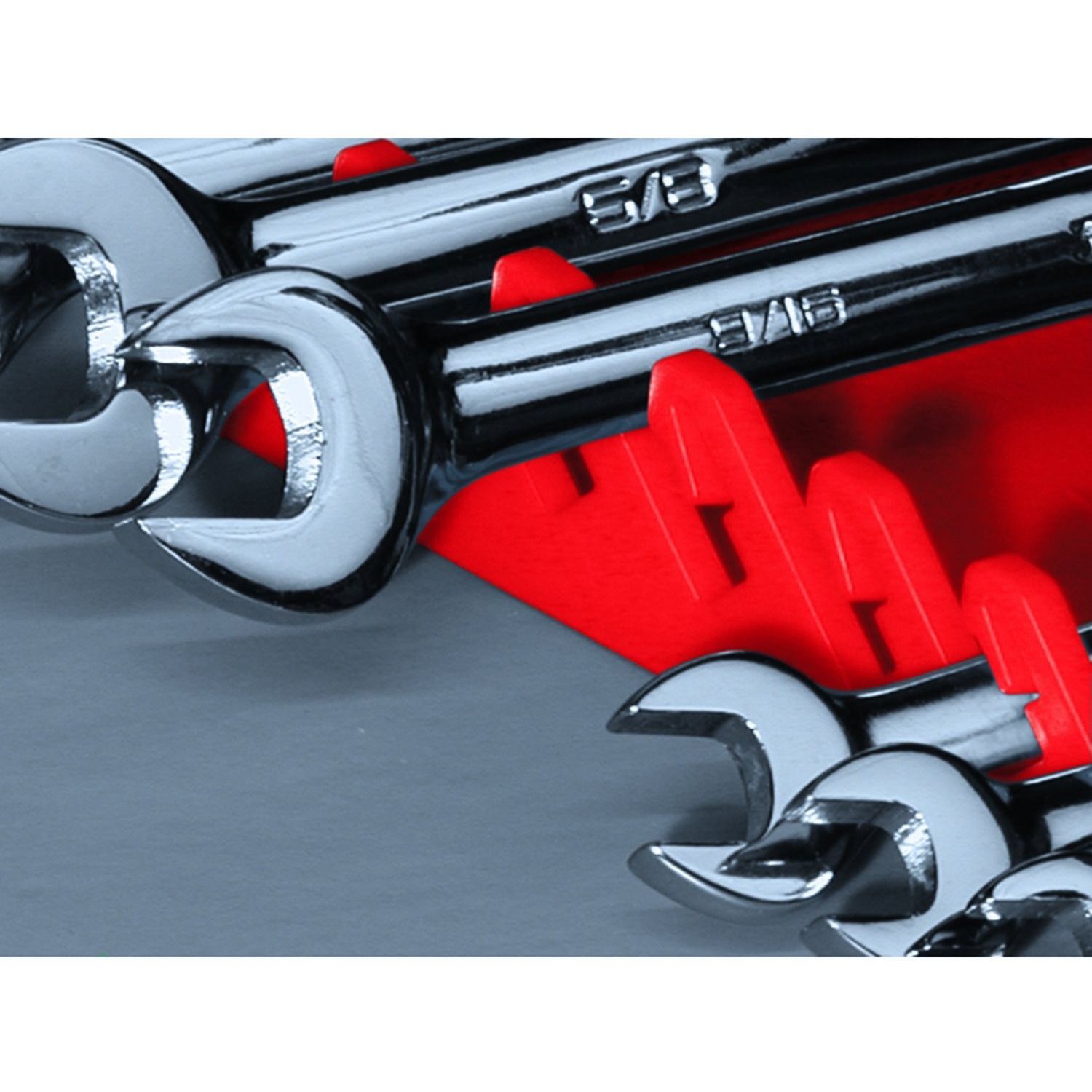 Ernst Manufacturing 5040-Red Gripper Wrench Organizer, Holds 4 Wrenches, Red