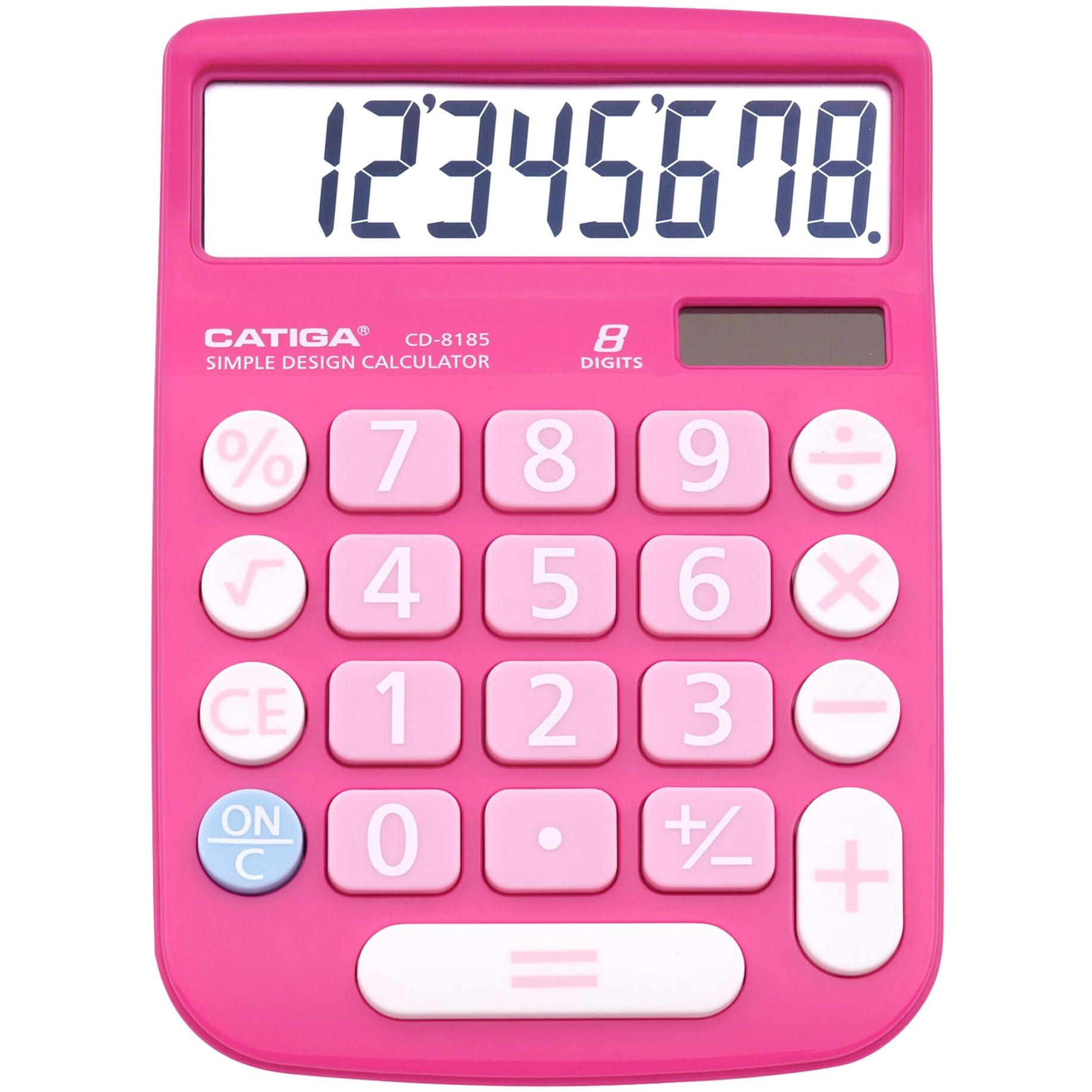 Catiga Cd-8185 Office And Home Style Calculator - 8-Digit Lcd Display - Suitable For Desk And On The Move Use. (Pink)